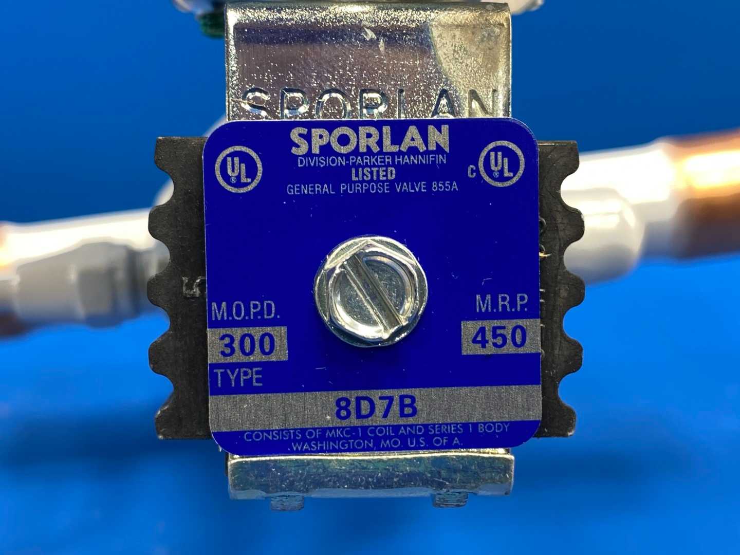 Sporlan 3-Way Heat Reclaim Valve 8D7B, 7/8"ODF, 24/50-60JAQ