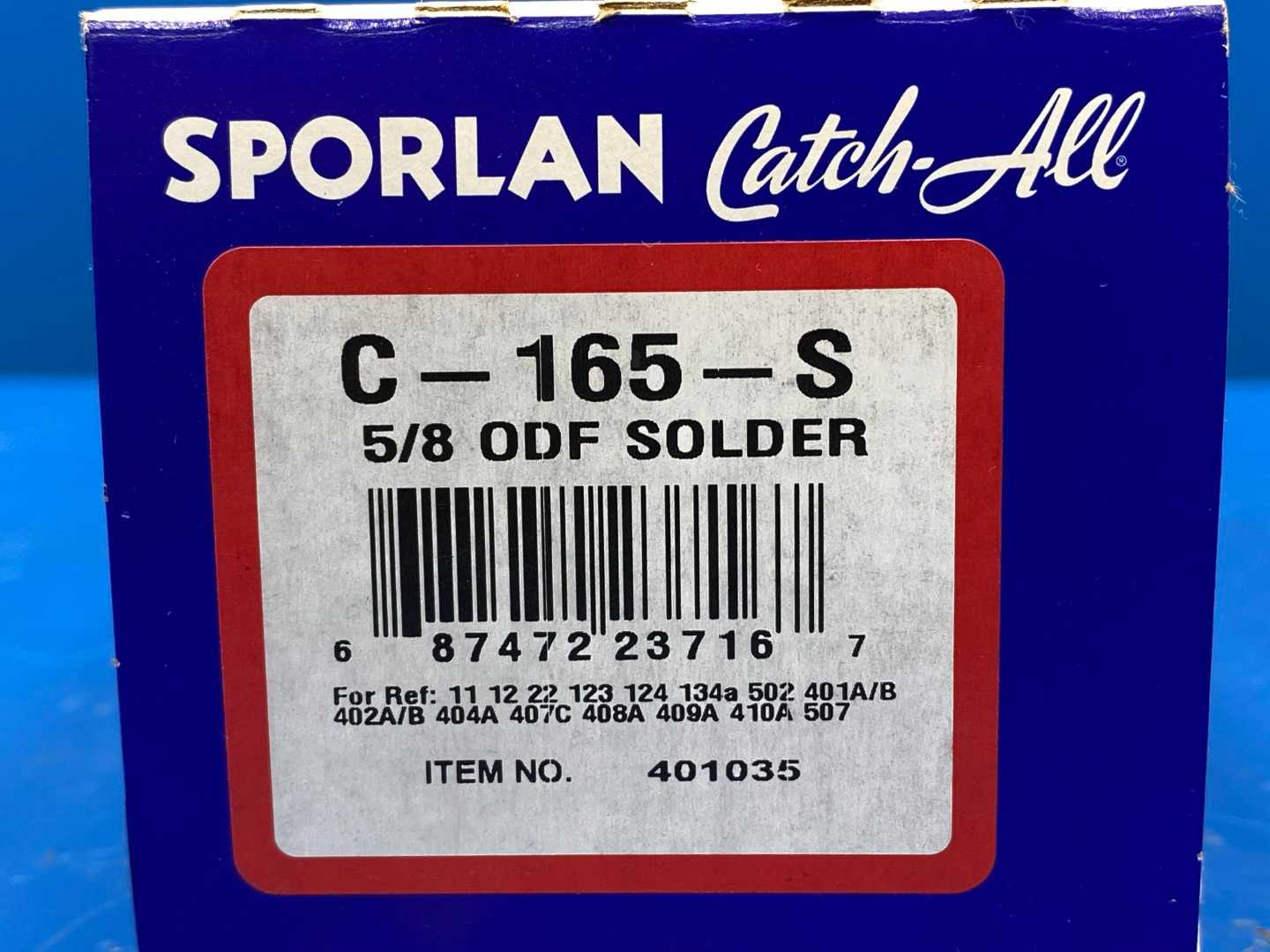 Sporlan Catch-All Filter Drier C-165-S, 5/8" ODF Solder