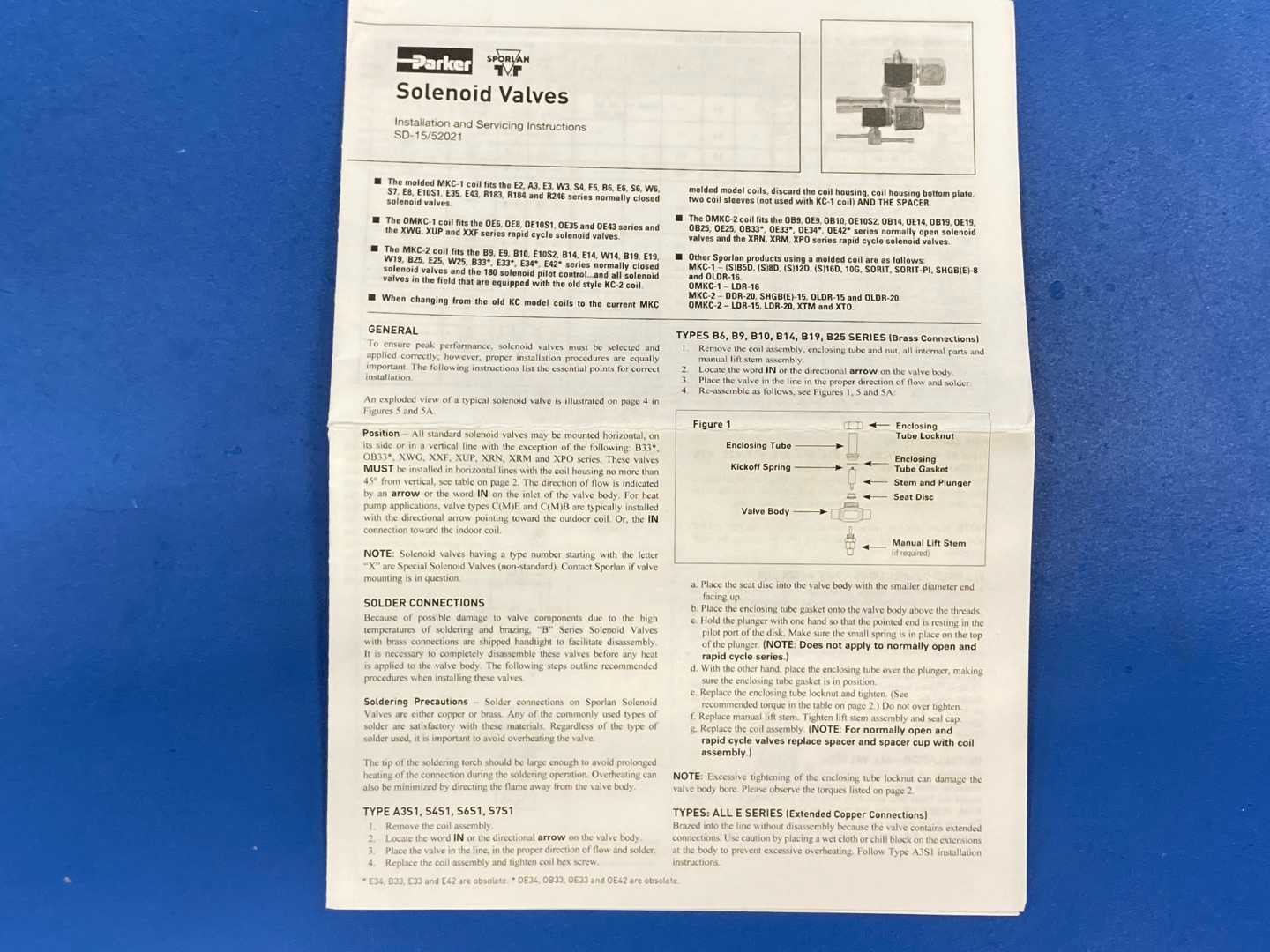 Sporlan Solenoid Valve E5S130-HP, 3/8" ODF Solder Connection, 54/50-60 JAQ