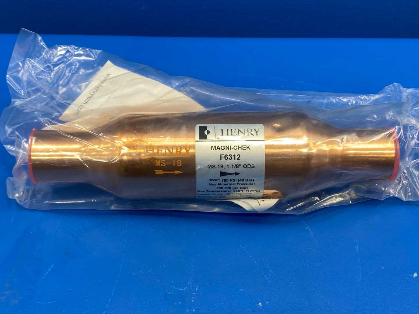 Henry Magni-Check Valve F6312, 1-1/8" ODS