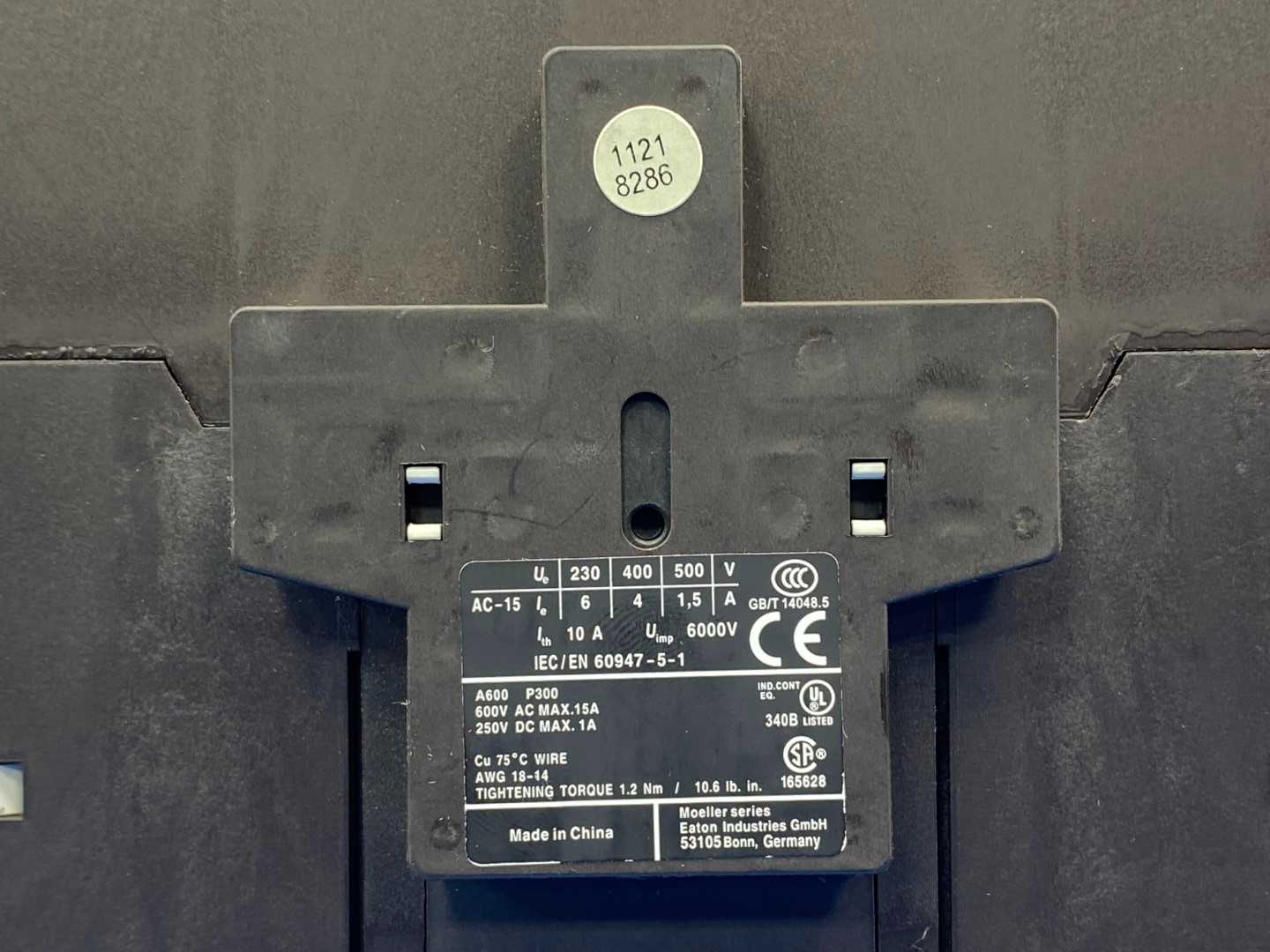 Eaton XT IEC contactor, XTCE115GS1T, 115A,24-27V Coil. 3-pole