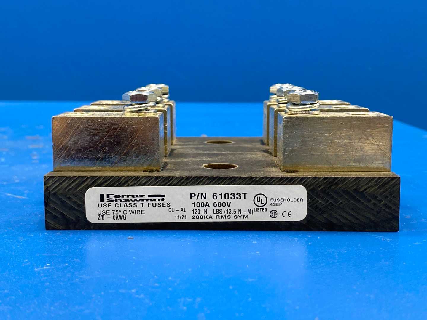 Mersen Fuse Block 61033T 600V-100A