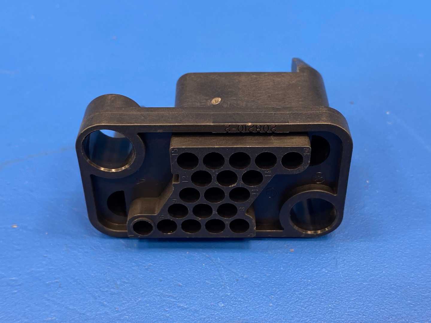 AM Rectangular Connector Housing 208210-2, 19 Position, 5 Rows, 2" Centerline