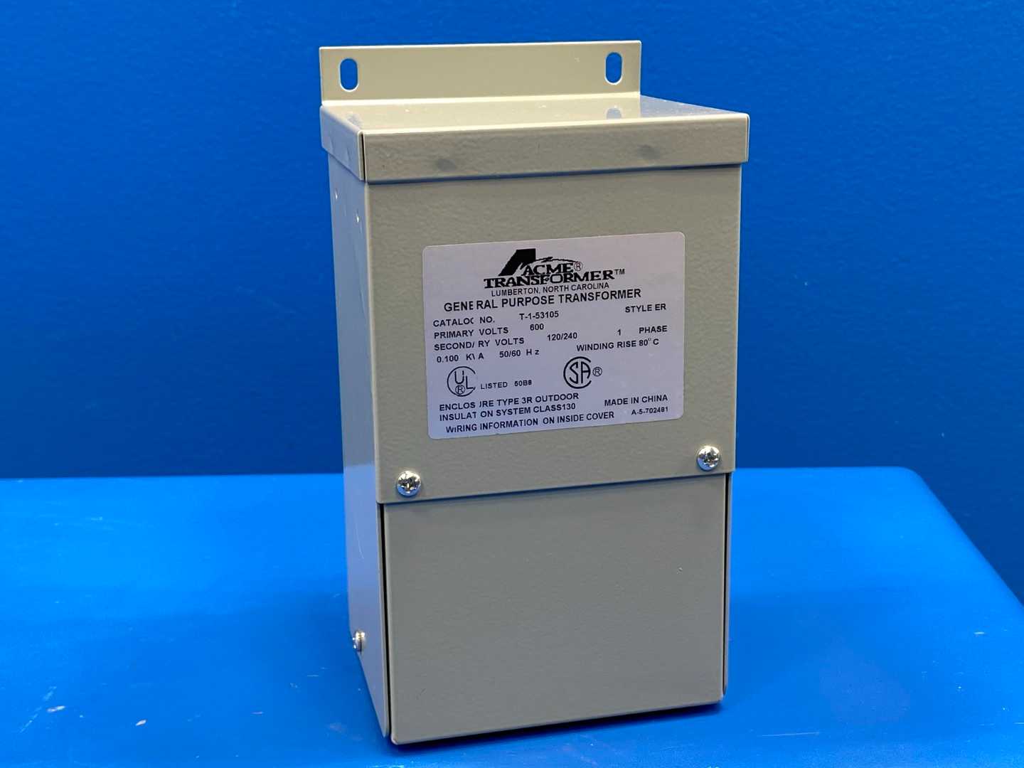 ACME Electric T-1-53105 General Purpose Transformer 50/60HZ