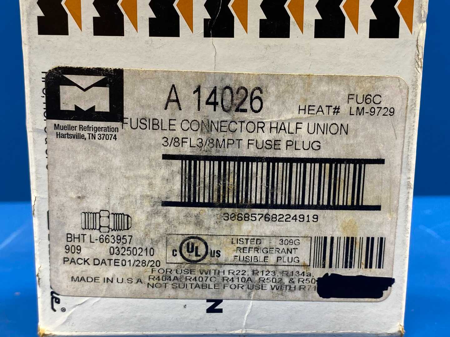 Mueller Refrigeration A-14026 Connector Half Union