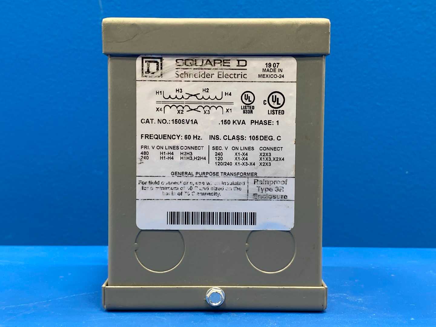 Square D 150SV1A General Purpose Transformer 240x480V