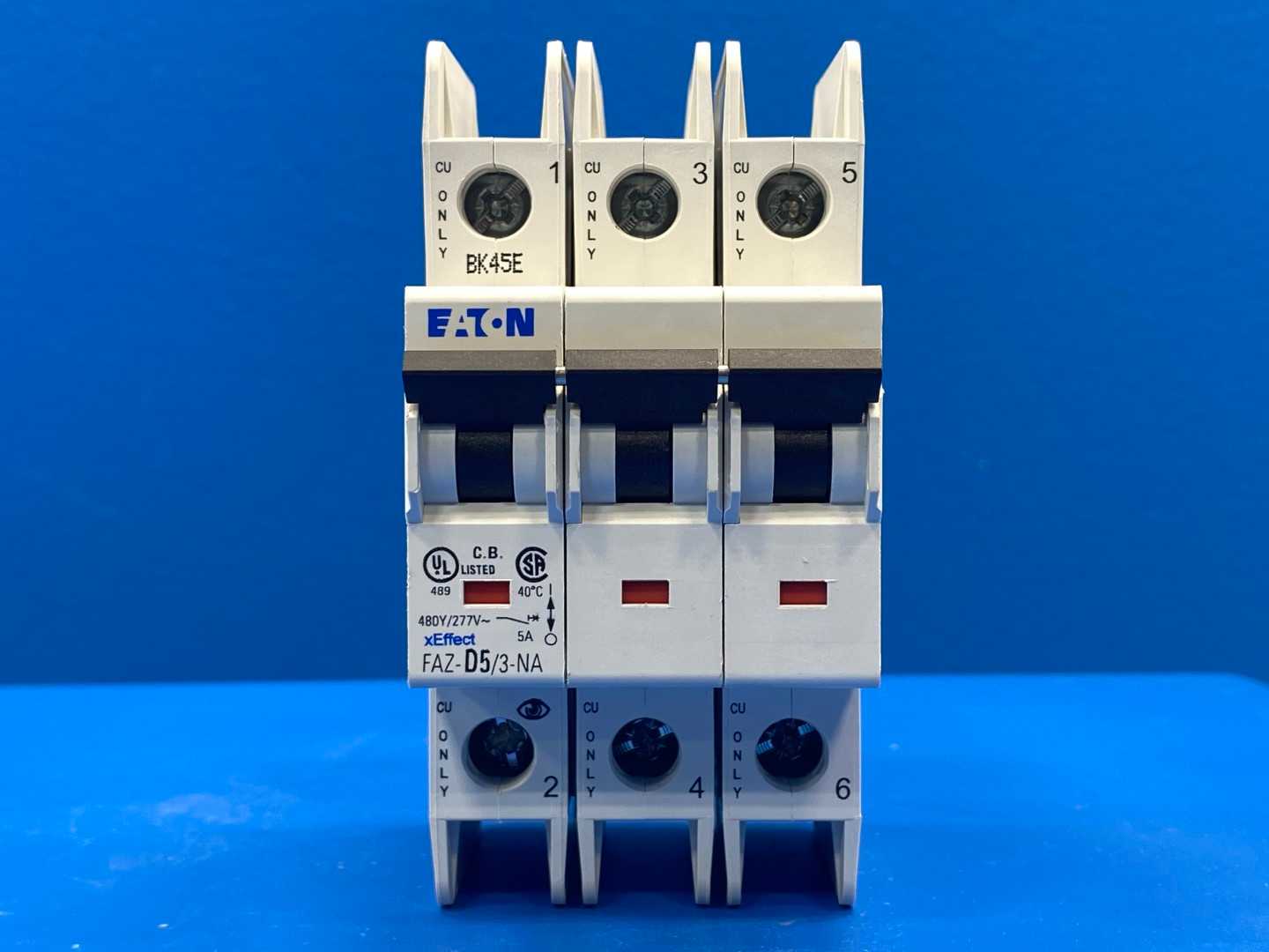 Eaton FAZ-D5/3-NA  5A  3P Miniature Circuit Breaker 