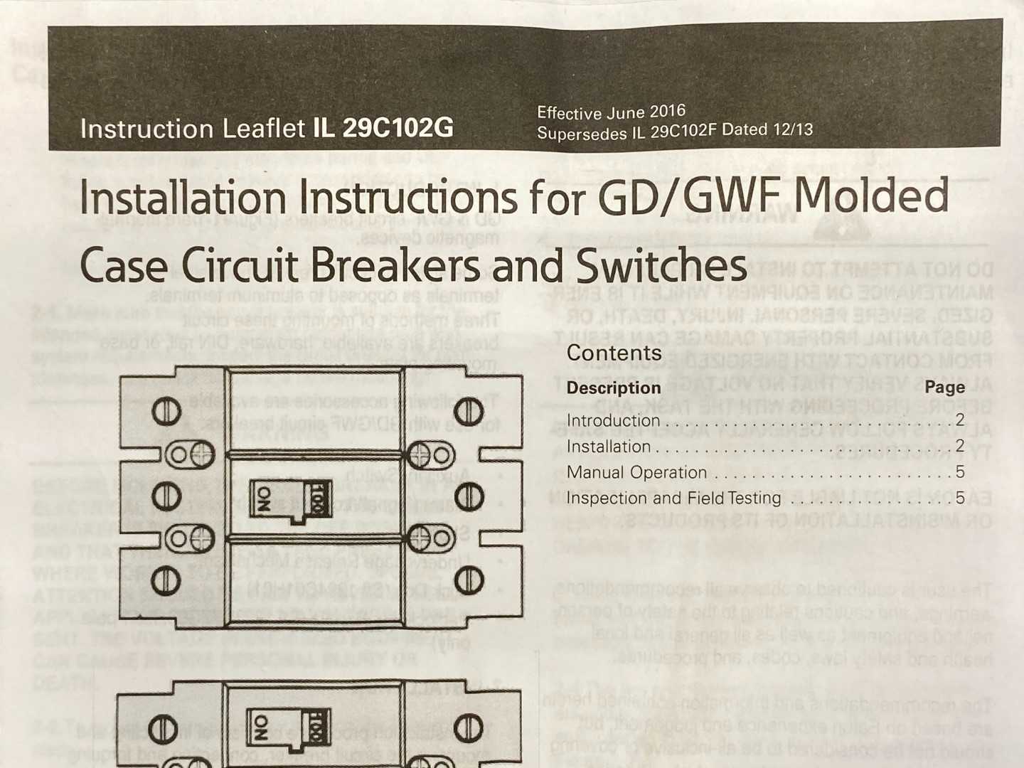 Eaton GD Circuit Breaker 45A-480V, 3 Pole GD3045