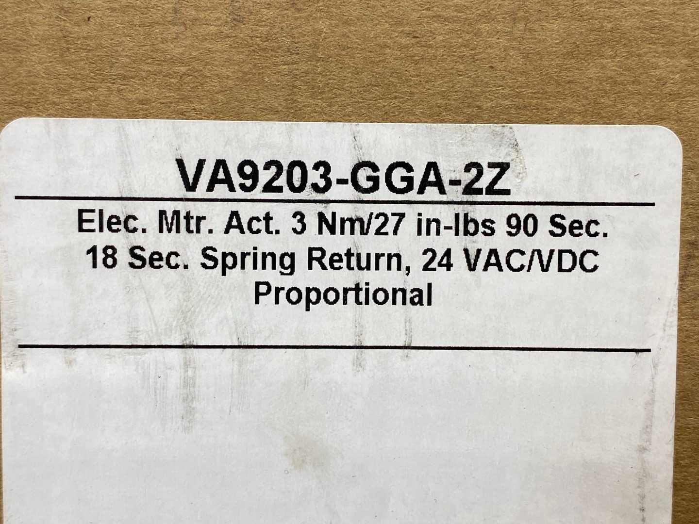 Johnson Controls Electric Ball Valve Actuator VA9203-GGA-2Z, 24VAC, 