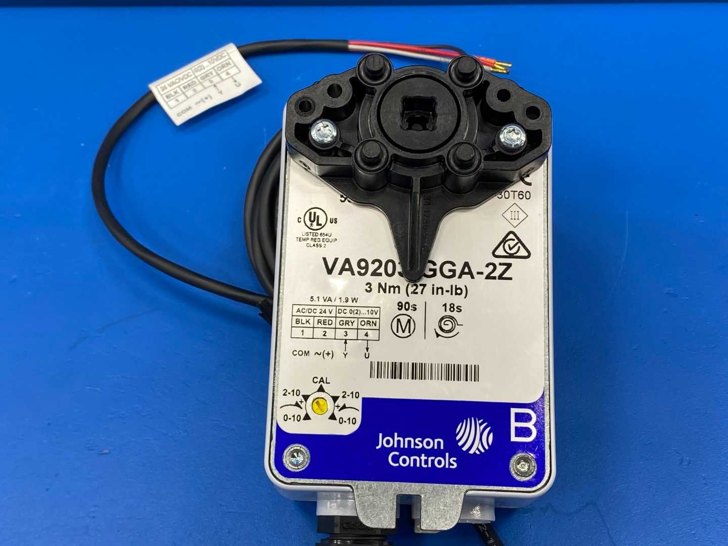 Johnson Controls Electric Ball Valve Actuator VA9203-GGA-2Z, 24VAC, 