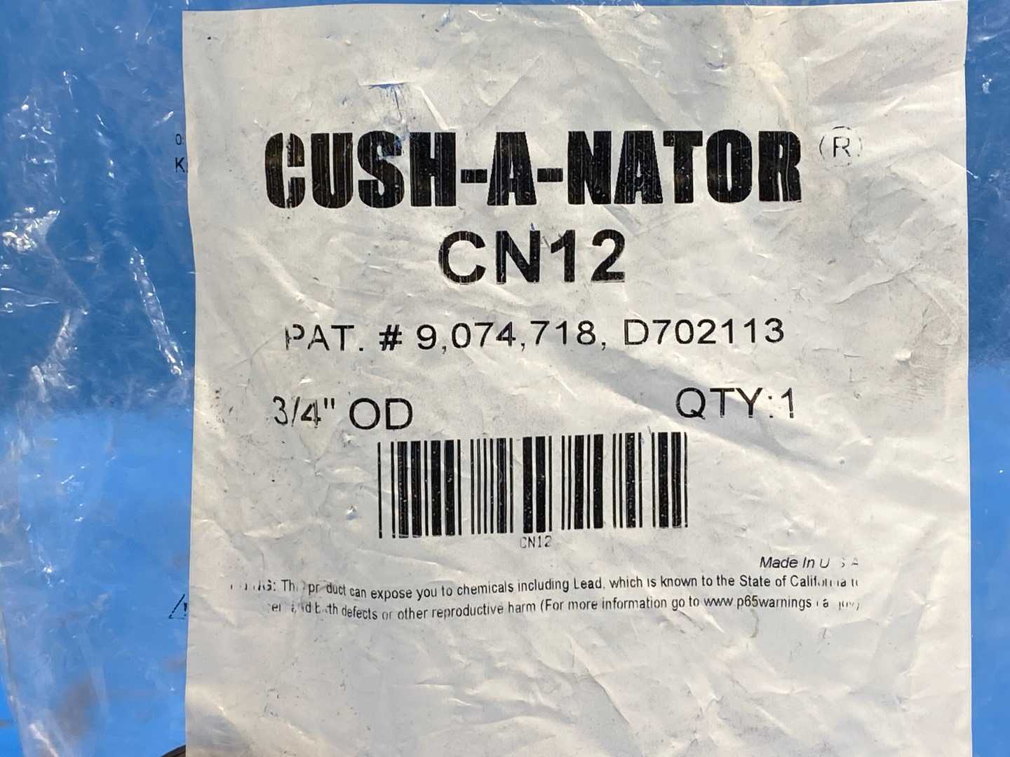 CUSH-A-NATOR CN12 Cushion Clamp 3/4"OD