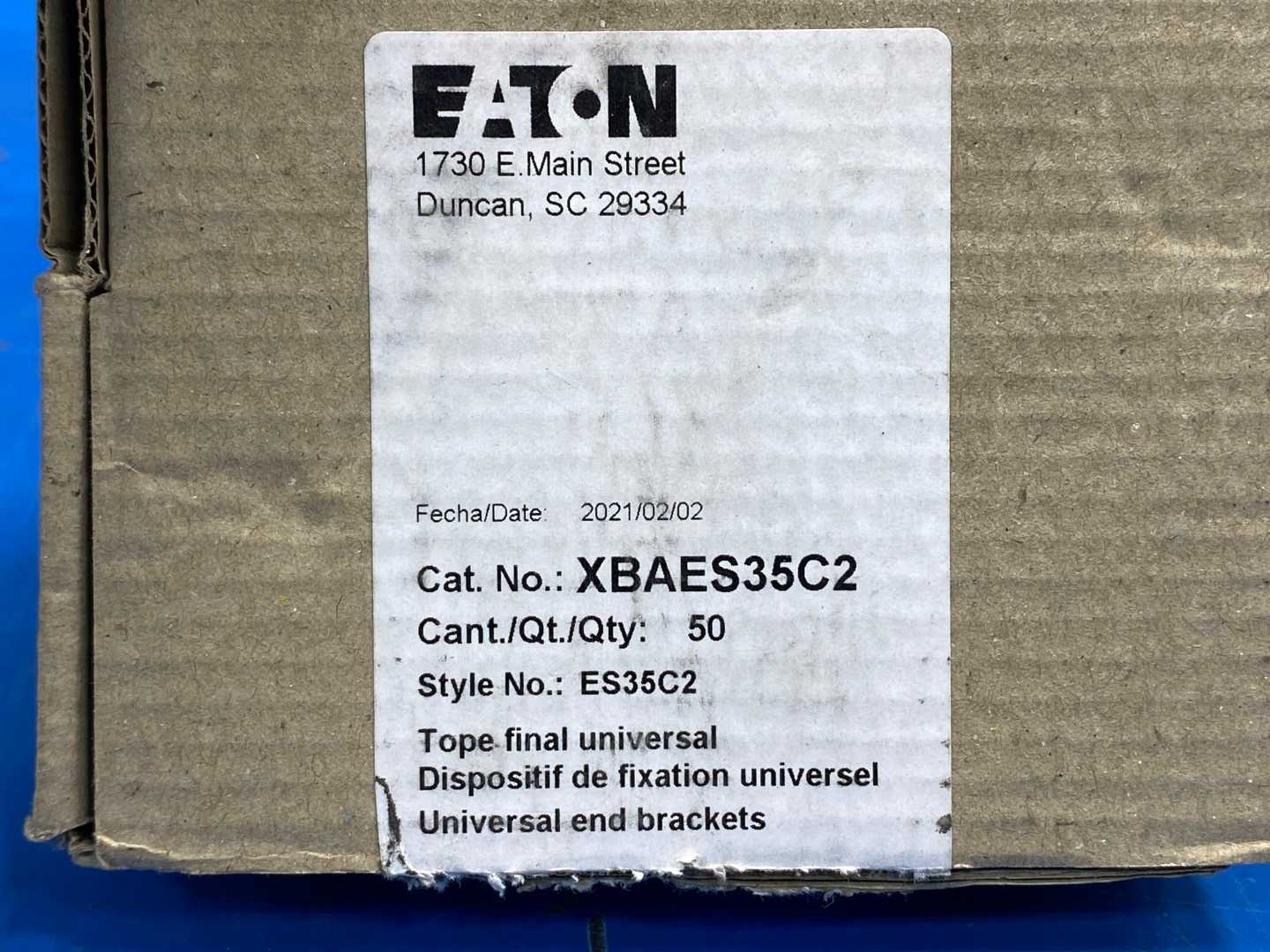 Eaton Universal End Bracket XBAES35C2 (Lot of 50)