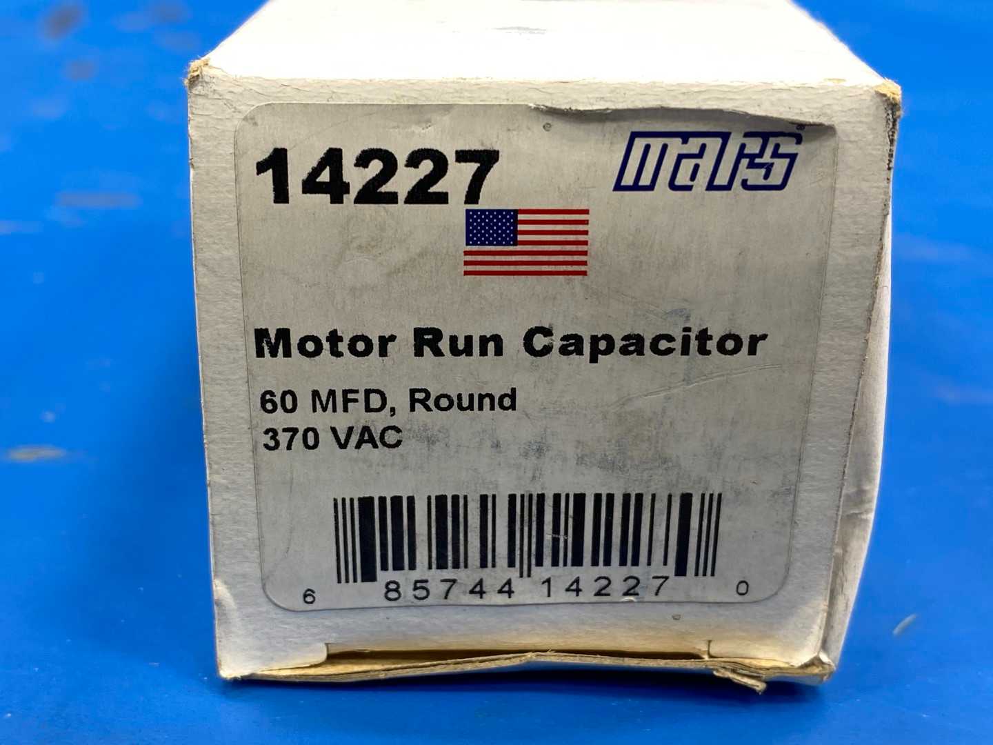 Mars Motor Run Capacitor 14227, (60MDF-370VAC)