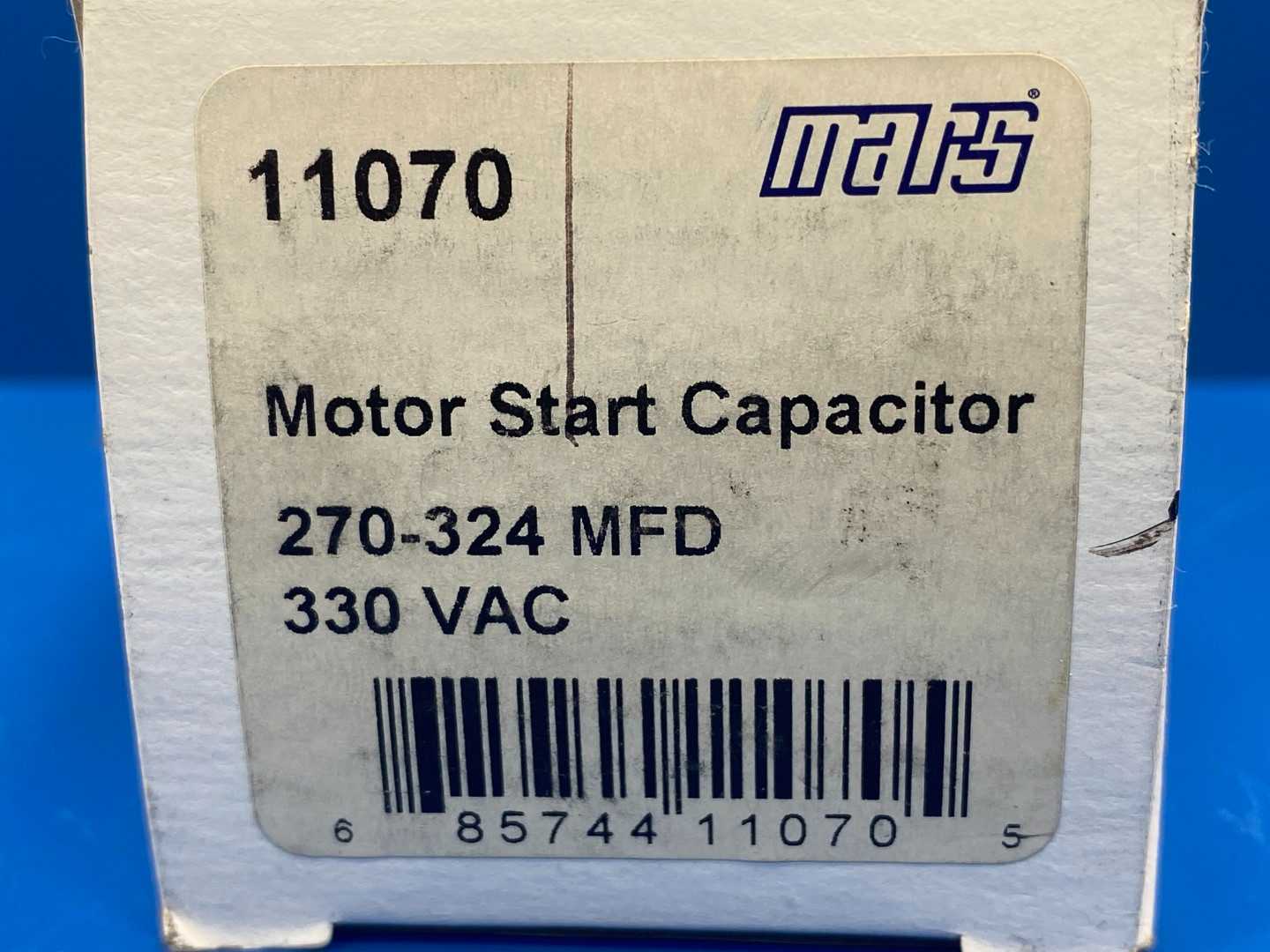 Mars Motor Start Capacitor 11070, 270-324MFD, 330VAC