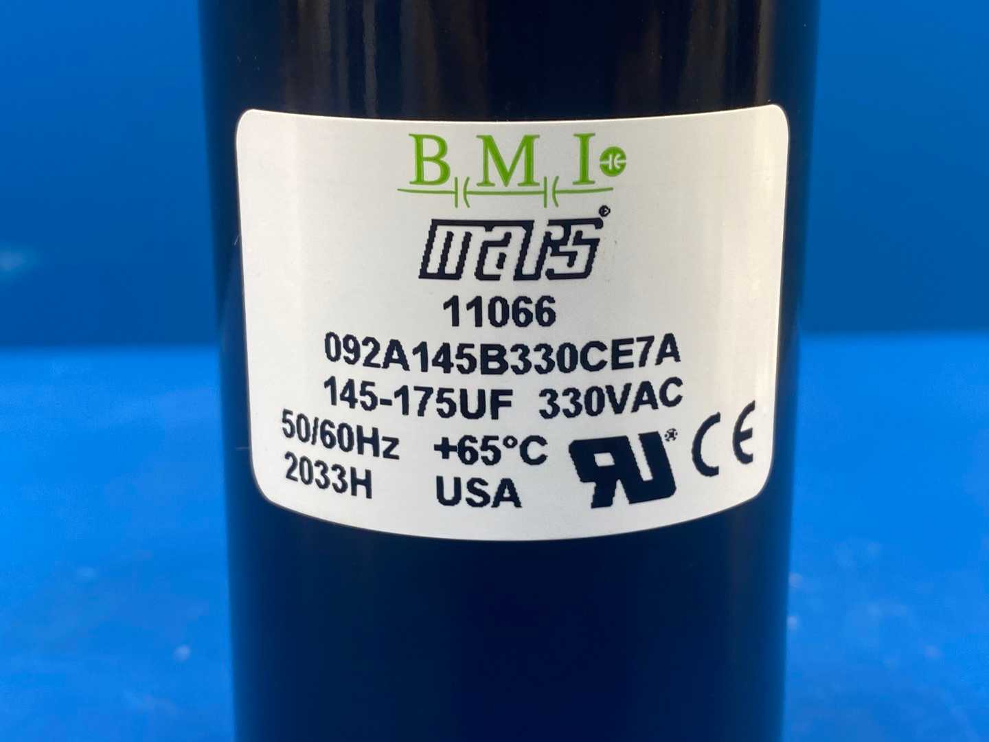 Mars, Motor Start Capacitor 11066, 145-175MFD, 330VAC