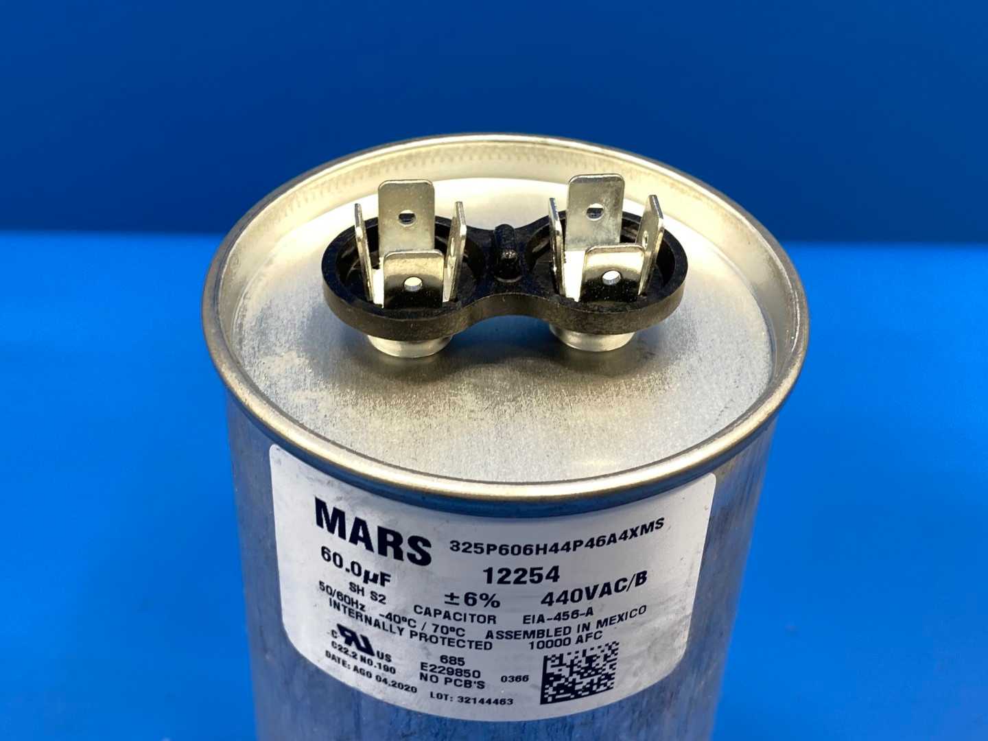 Mars, Motor Run Capacitor  12245 (440,370VAC)