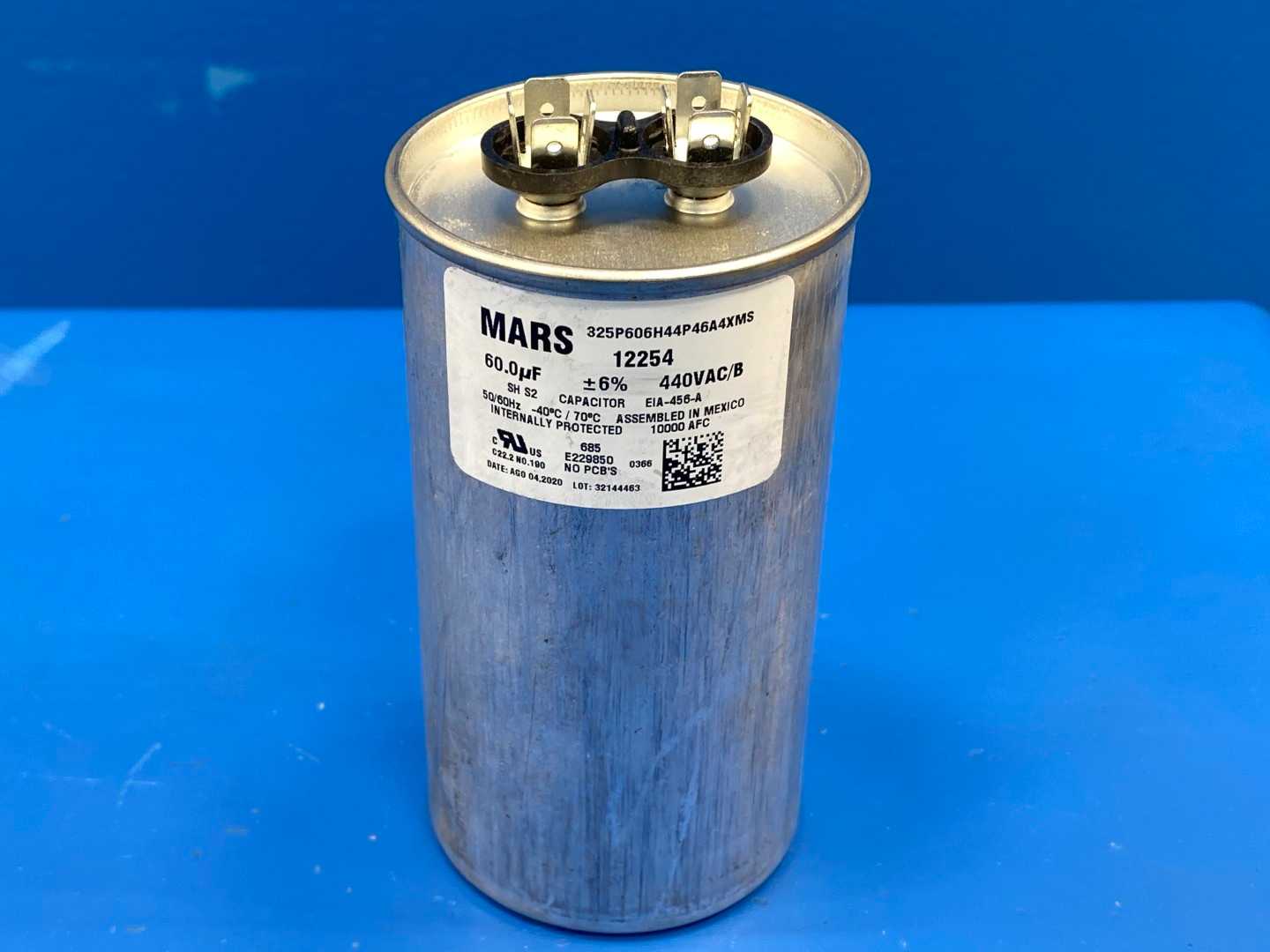 Mars, Motor Run Capacitor  12245 (440,370VAC)