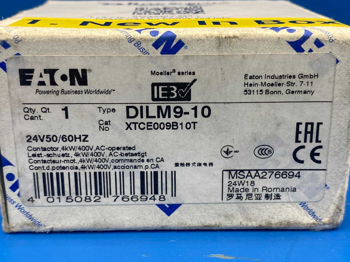 Eaton Contactor, XCTE009B10T,Type DILM9-10