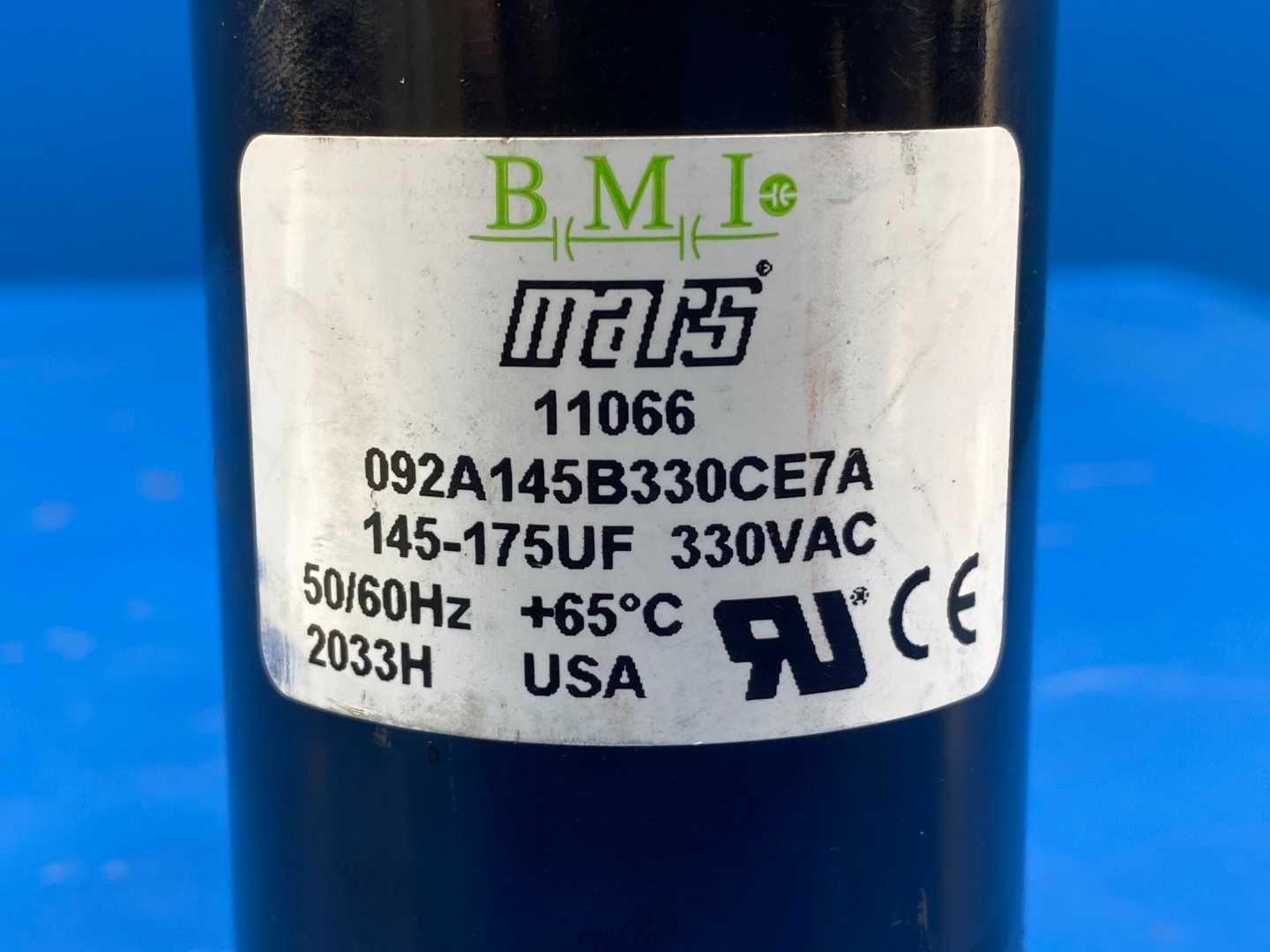 Mars, Motor Run Capacitors 11066, 145-175UF, 330VAC