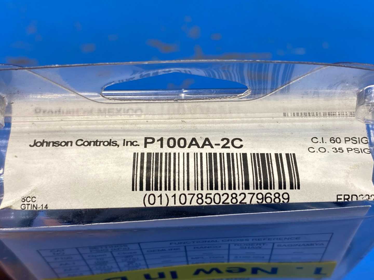 Johnson Controls Encapsulated Pressure Control P100AA-2C