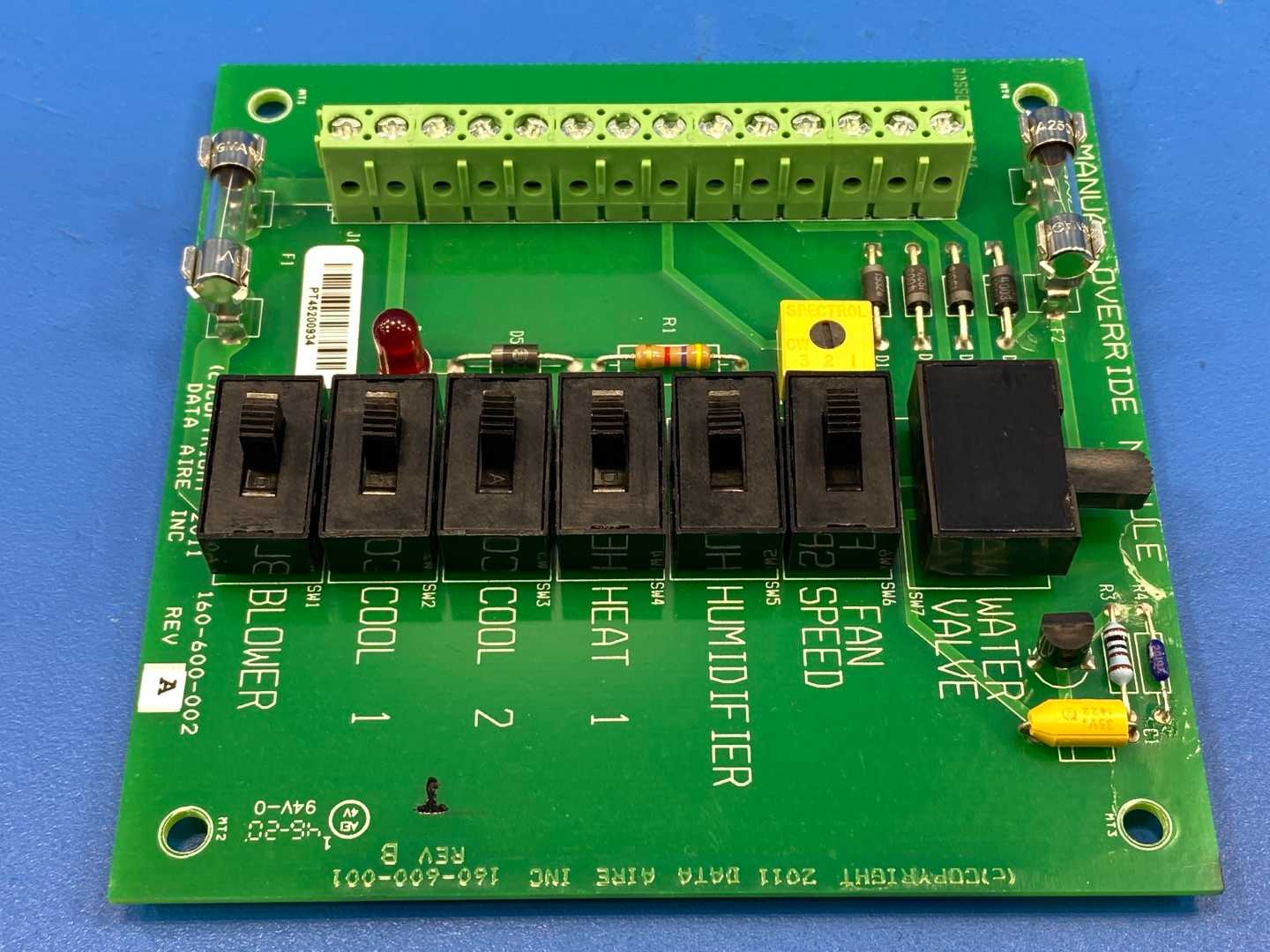 Data Aire Manual Override Module 160-600-002 Rev. A XBMZB6 