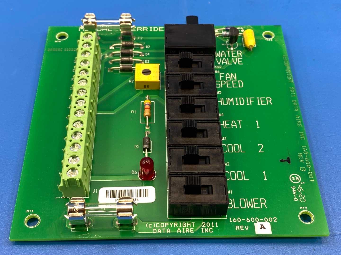 Data Aire Manual Override Module 160-600-002 Rev. A XBMZB6 