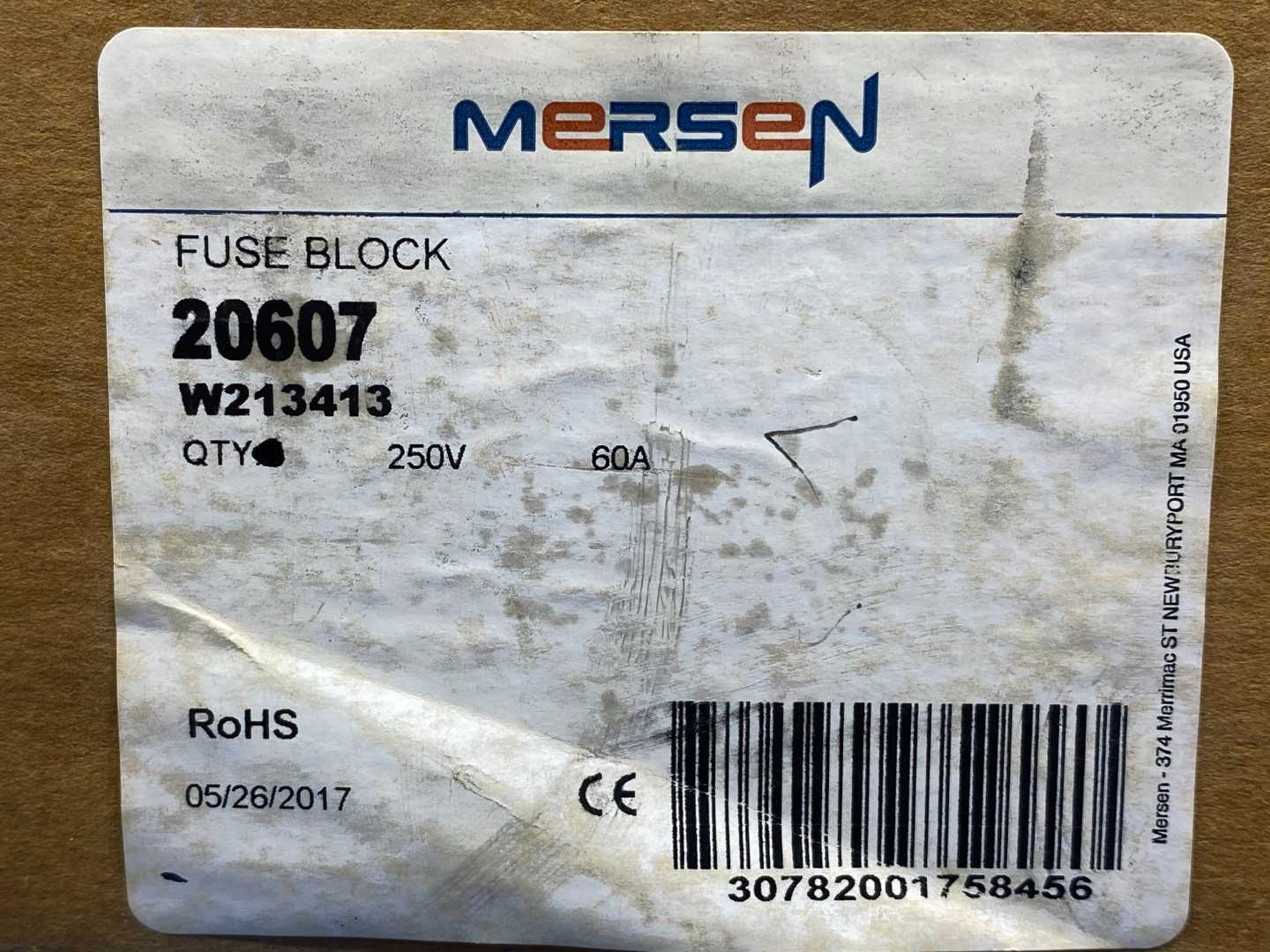 Mersen Fuse Block 20607, 250V-60A