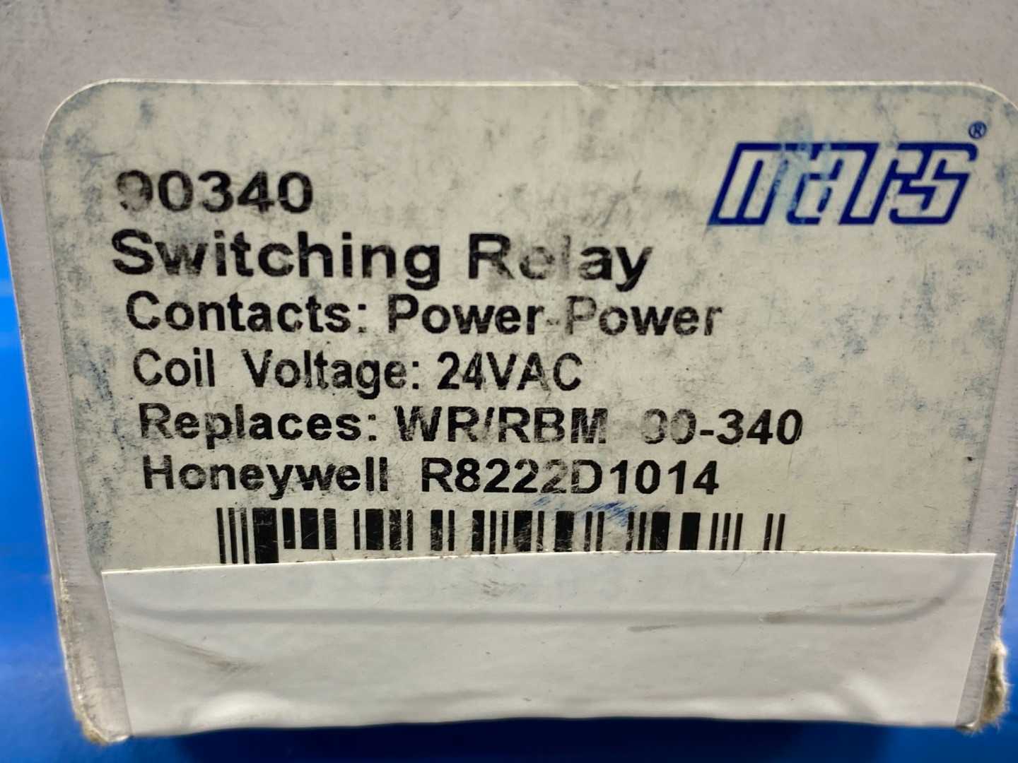 Mars Switching Relay 24VAC Coil DPDT 1/2 HP 125/250Vac 90340 R8222D1014