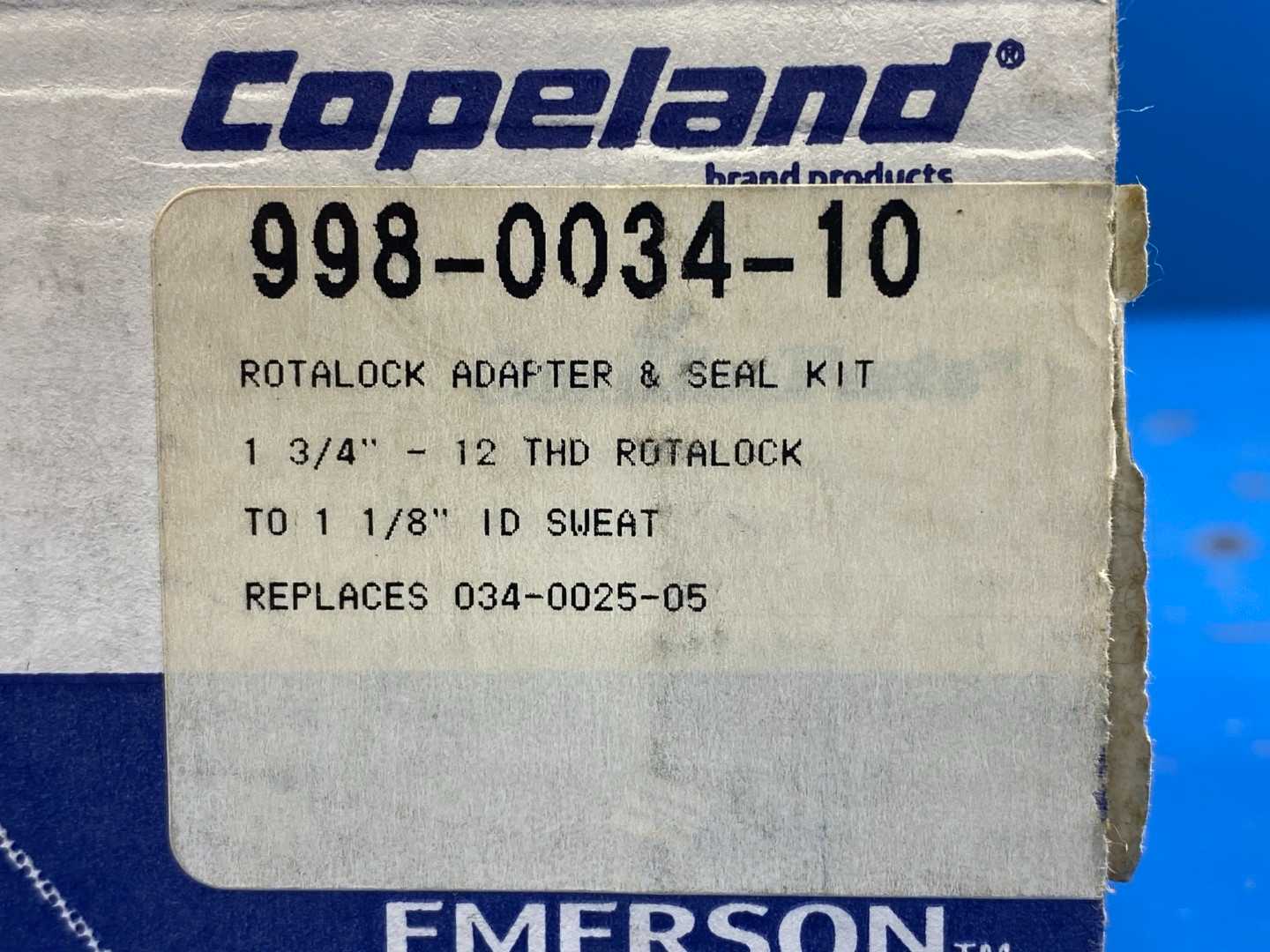 Emerson Copeland 998-0034-10, Seal Kit (1-3/4, 12)