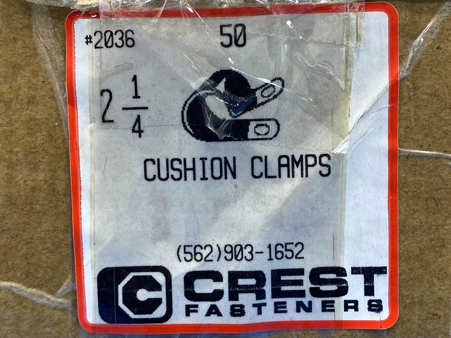 Rubber Insulated Cable Clamps (2 1/4") Stainless Steel