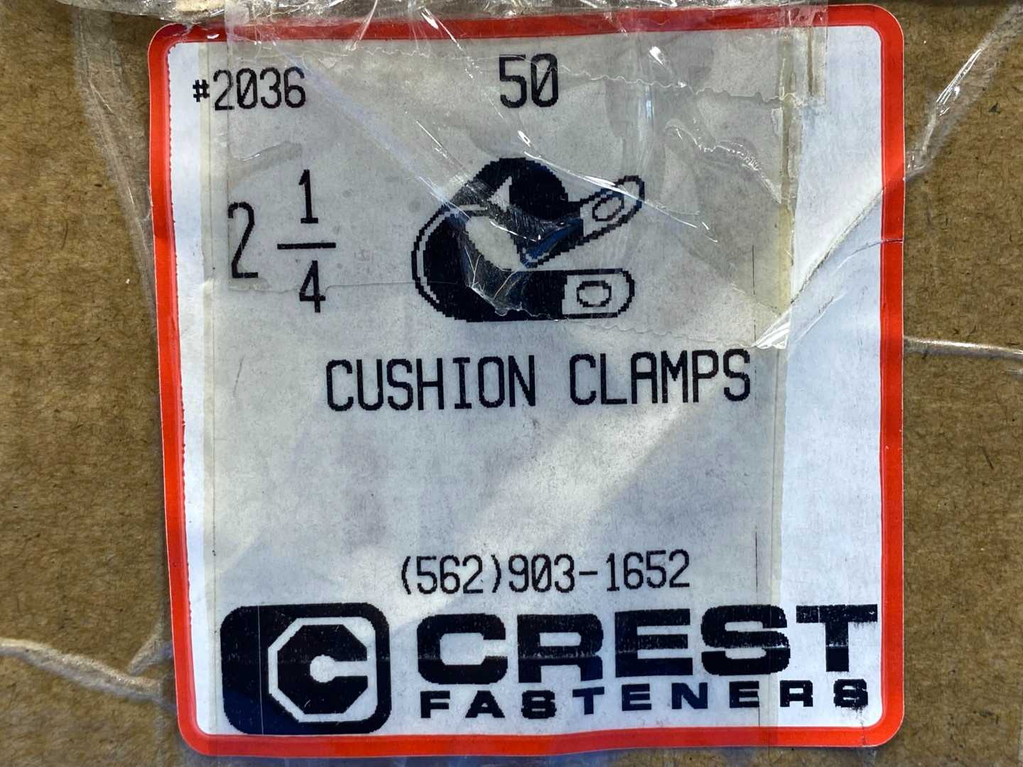 Crest Fasteners Cushion Clamps 2-1/4