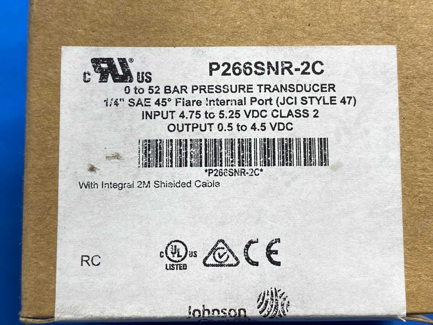 Johnson Controls P266SNR-2C, Pressure Transducer 