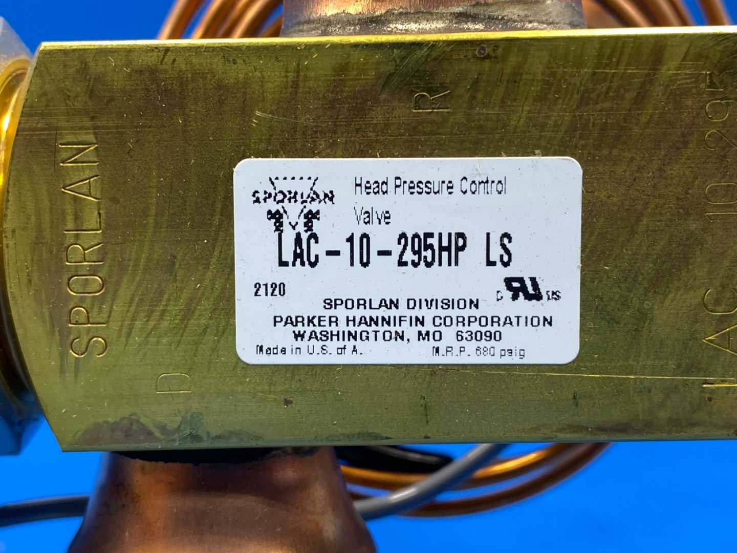 Sporlan Valve Division,(LAC-10-295HP) Head Pressure Control Valve