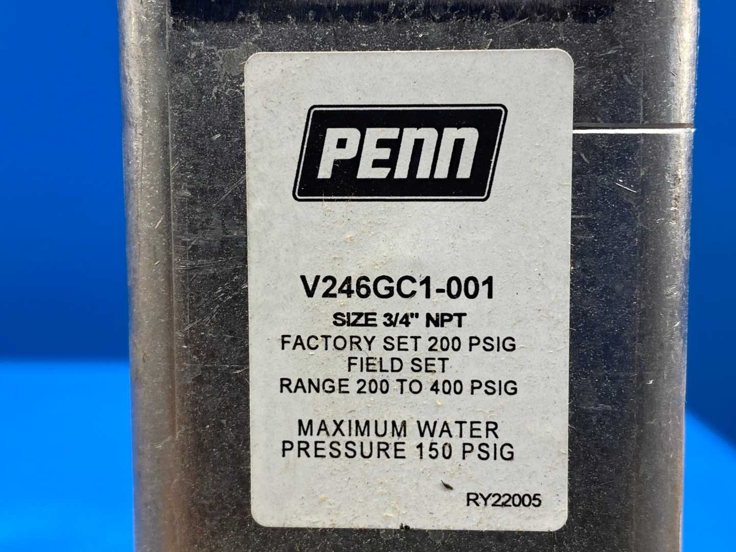 Penn V246GC1-001C, 3/4 NTP Water Valve, 200-400PSI, 1/4 Sae Male 