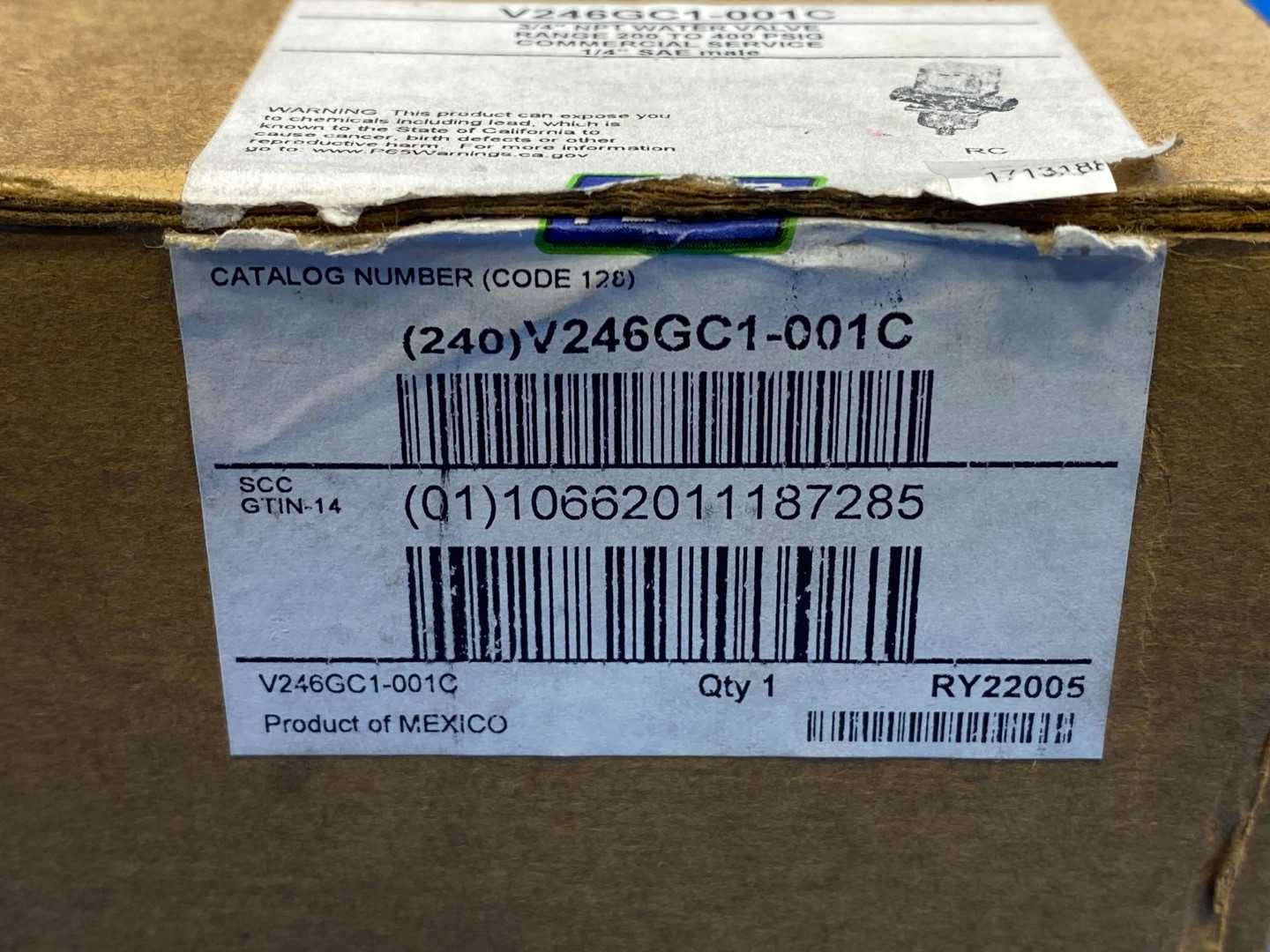 Penn V246GC1-001C, 3/4 NTP Water Valve, 200-400PSI, 1/4 Sae Male 