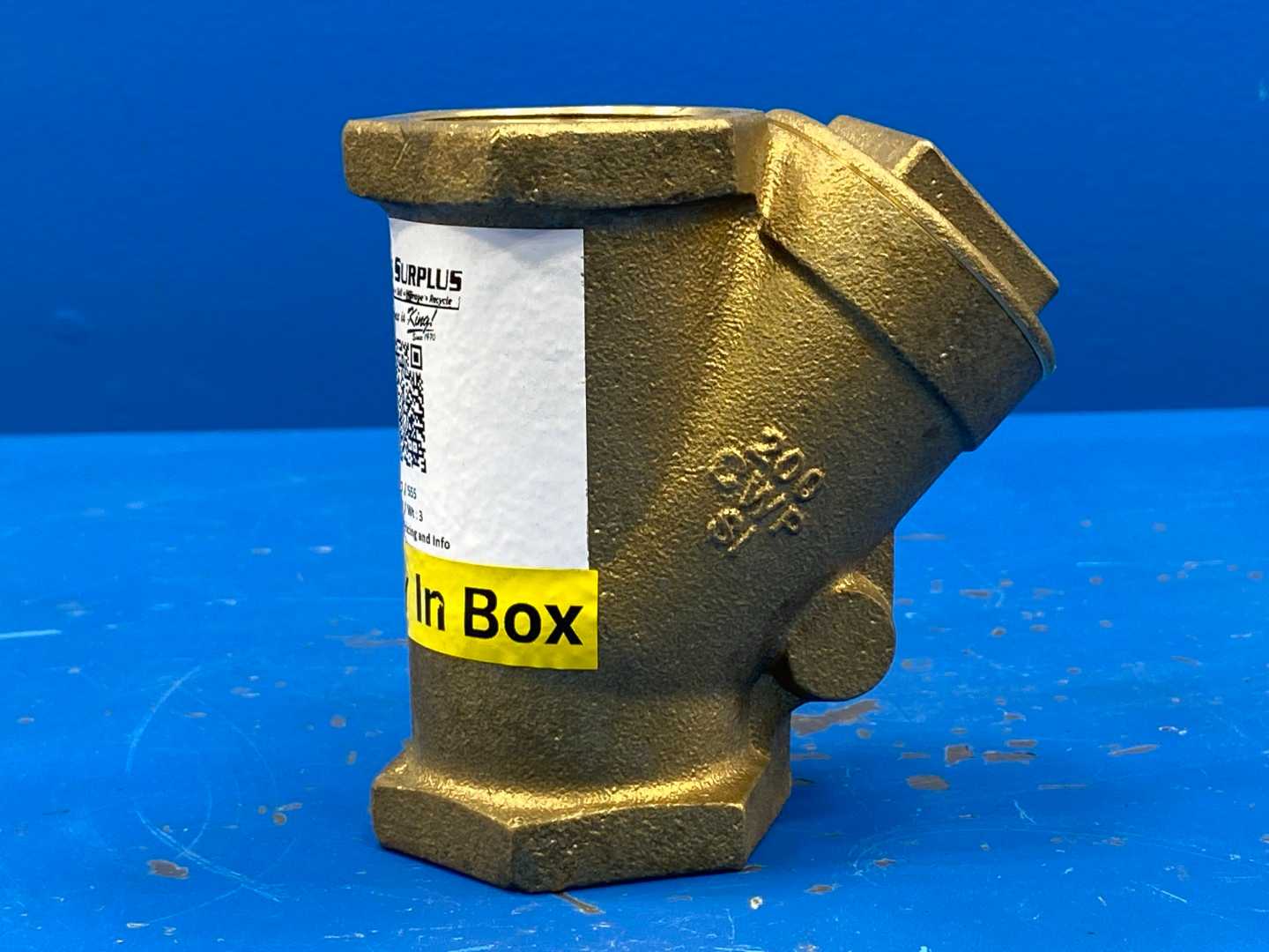 1-1/2" Brass Y Pattern Swing Check Valve, 200CWP