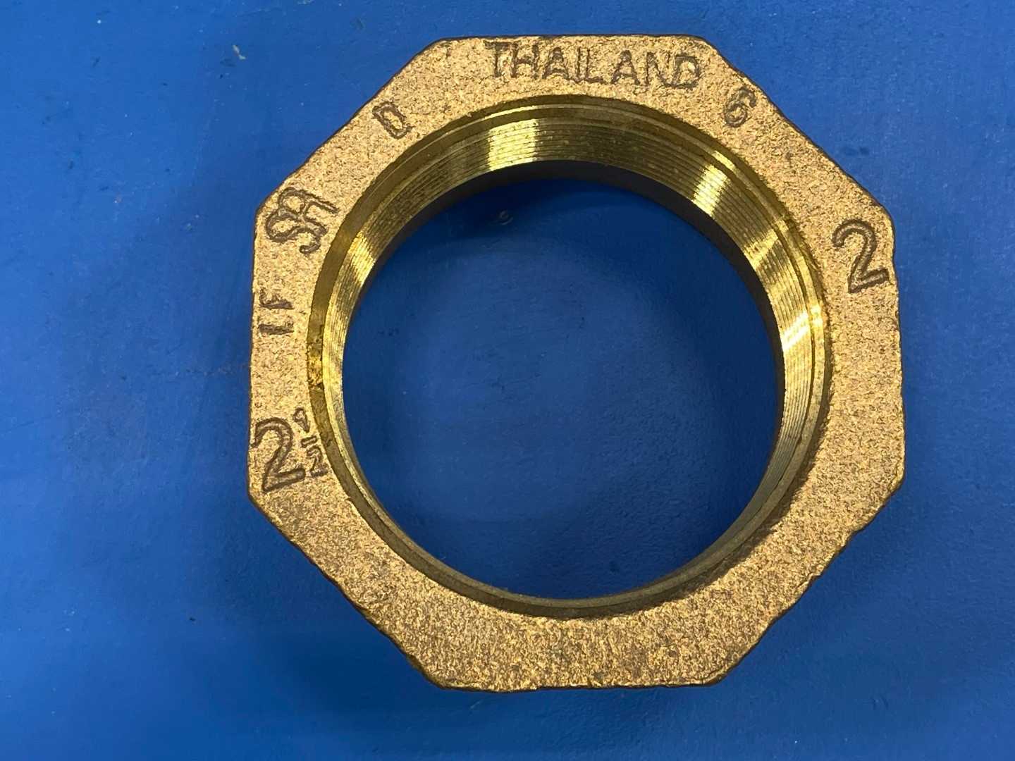 2-1/2" x 2" Brass Female to Male Hex Pipe Bushing