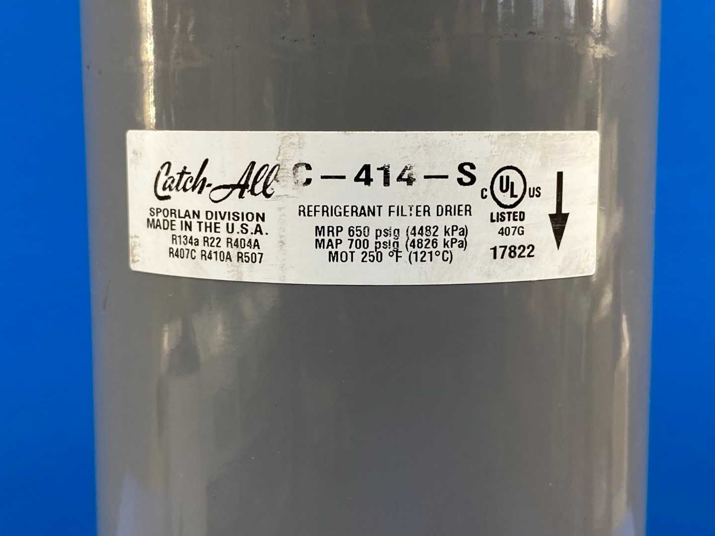Sporlan Catch-All Filter Drier C-414-S, 1/2" ODF Solder