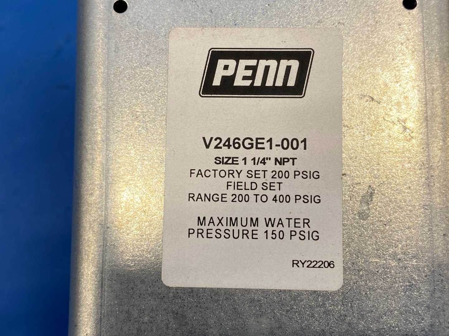 Penn V246 Series 2-Way Pressure-Actuated Water Valve