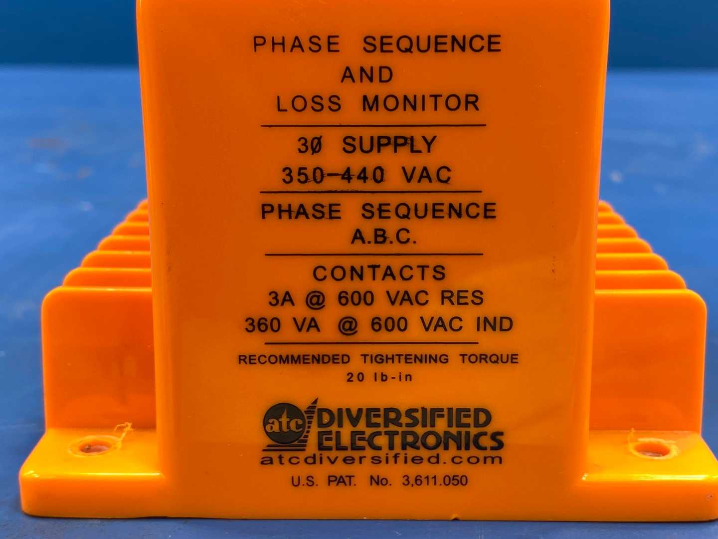 ATC Diversified Electronics Phase Monitor, SLA-380-ALE, 350-440VAC