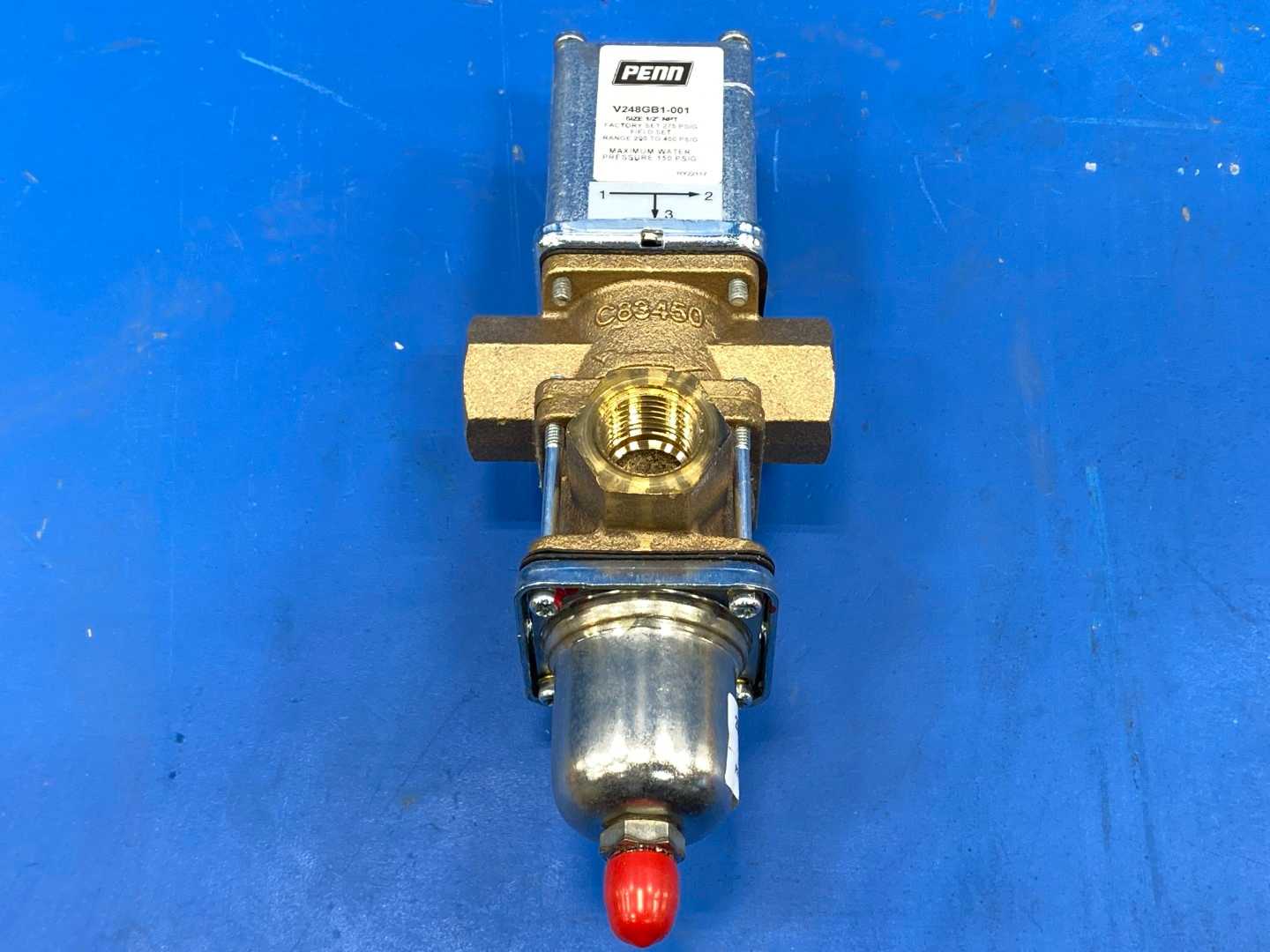 Johnson Controls V248BG1-001C, 1/2", 3 Way Water Valve ,200-400 PSIG