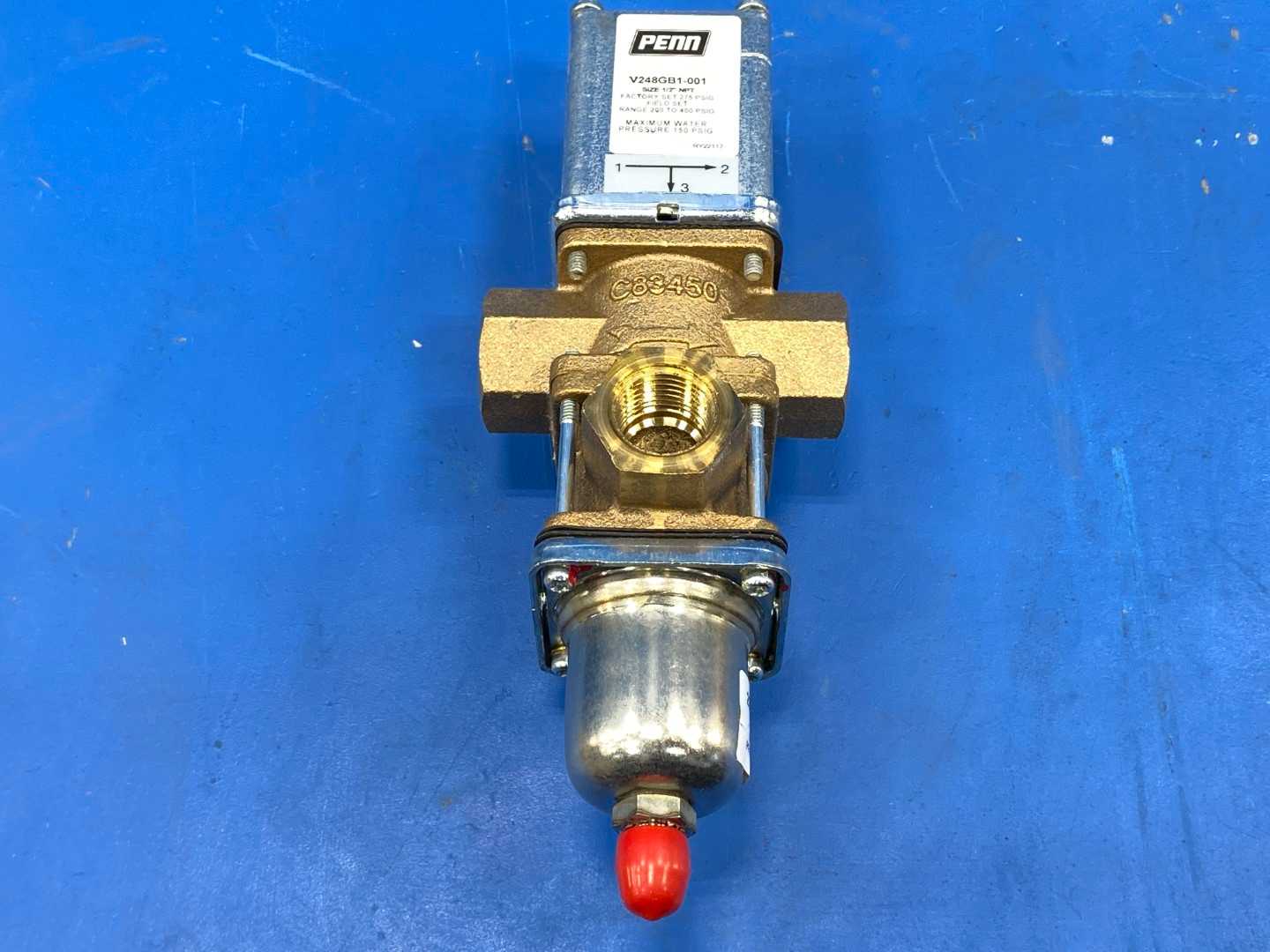 Johnson Controls V248BG1-001C, 1/2", 3 Way Water Valve ,200-400 PSIG