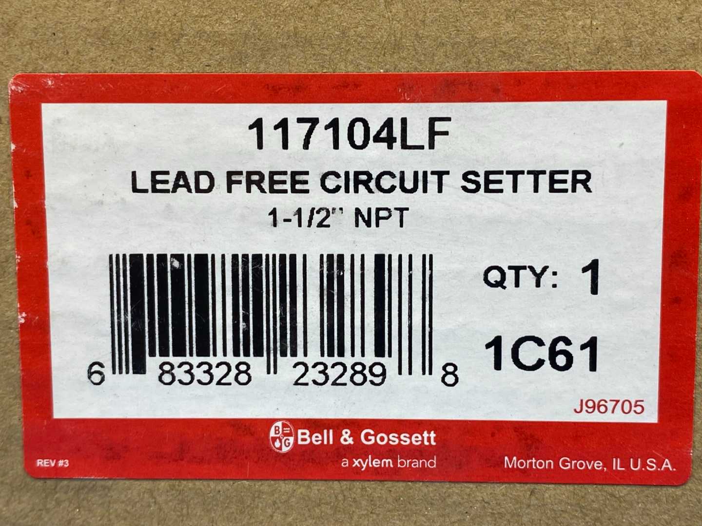 Bell & Gossett, 117104LF Lead Free Circuit Setter, 1"-1/2" NPT