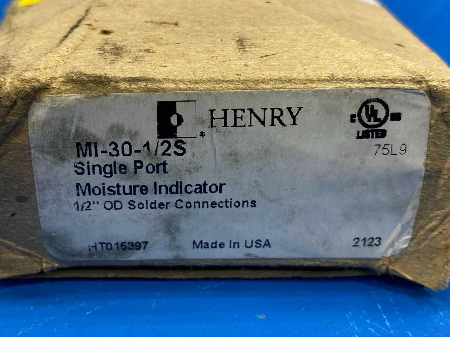 Henry Single Port, MI-30-1/2S, Moisture Indicator 