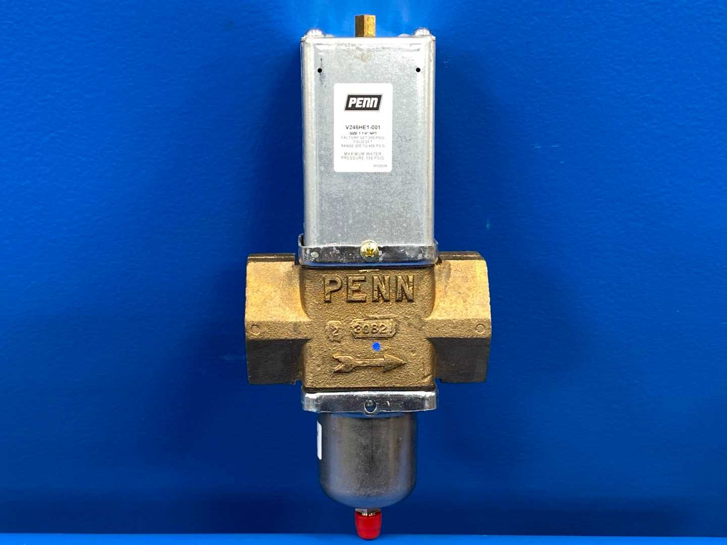 Penn V246HE1-001C,1"-1/4" NPT Water Valve, 200-400 PSIG, 1/4 SAE Male