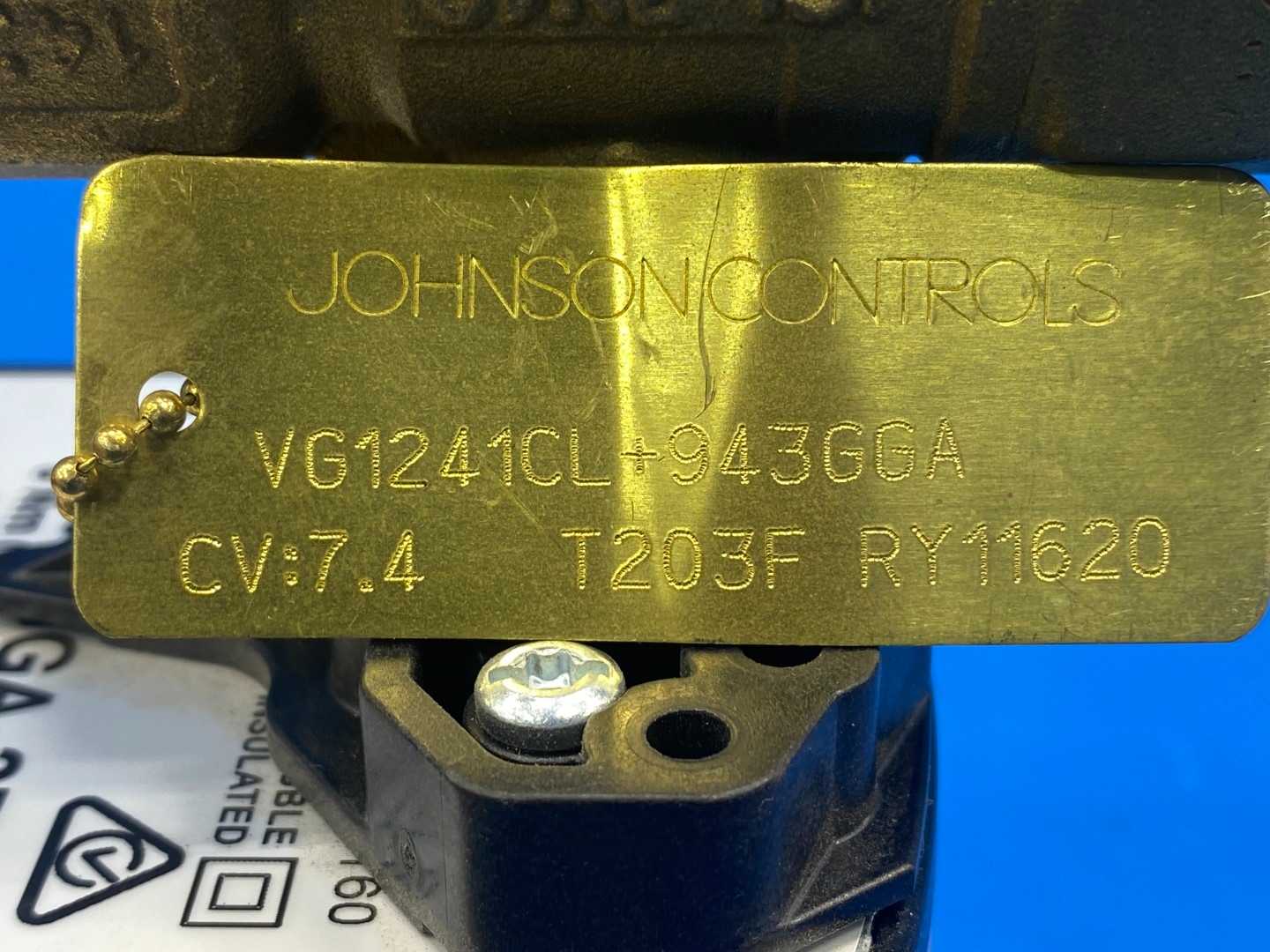 Johnson Controls VA9203-GGA-2ZD, Electric Spring Return Valve Actuator