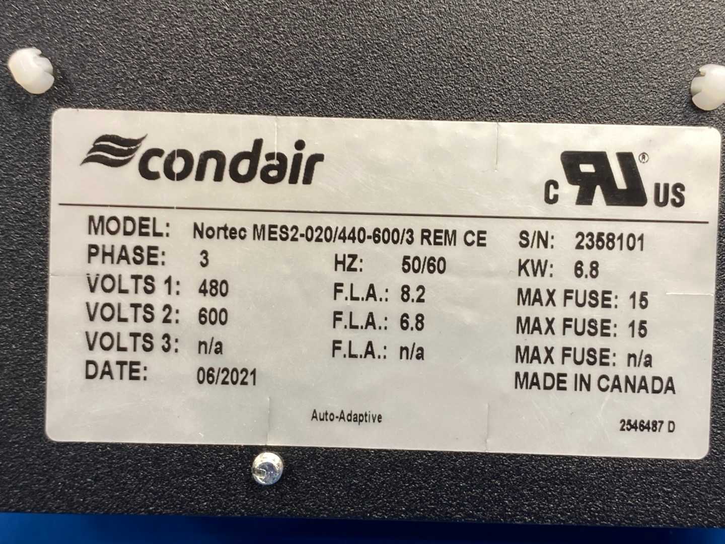 Condair Nortec MES2-020/440-600/3 REM CE, Control Panel/ Enclosure