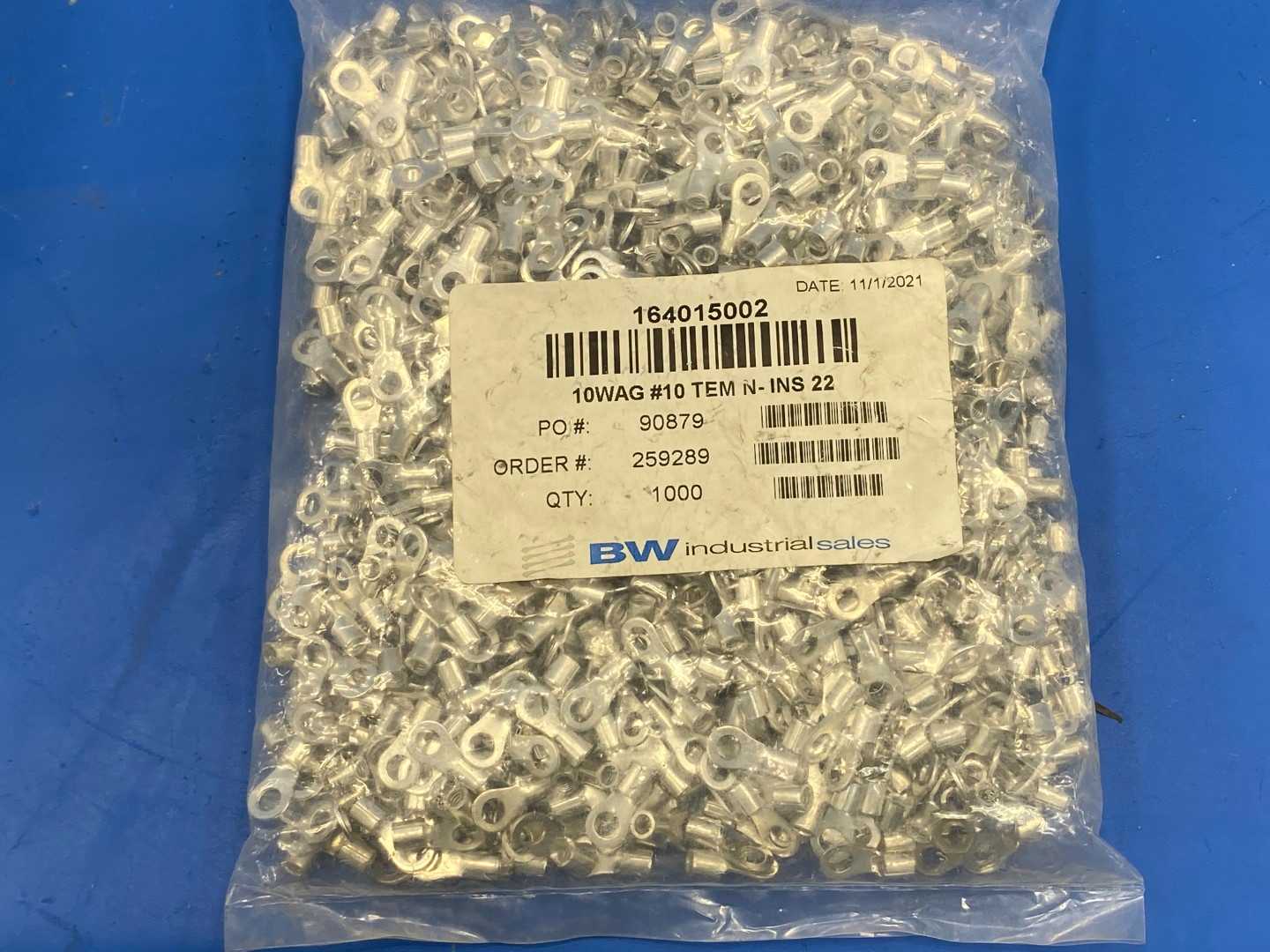 Non-Insulated Ring Terminal for #10 Stud and 12-10 AWG (Bag of 1000)