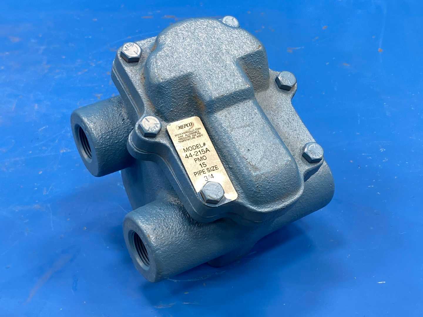 Mepco 44-215A Series 44 Float & Thermostatic Steam Trap PMO 15 Pipe Size 3/4”