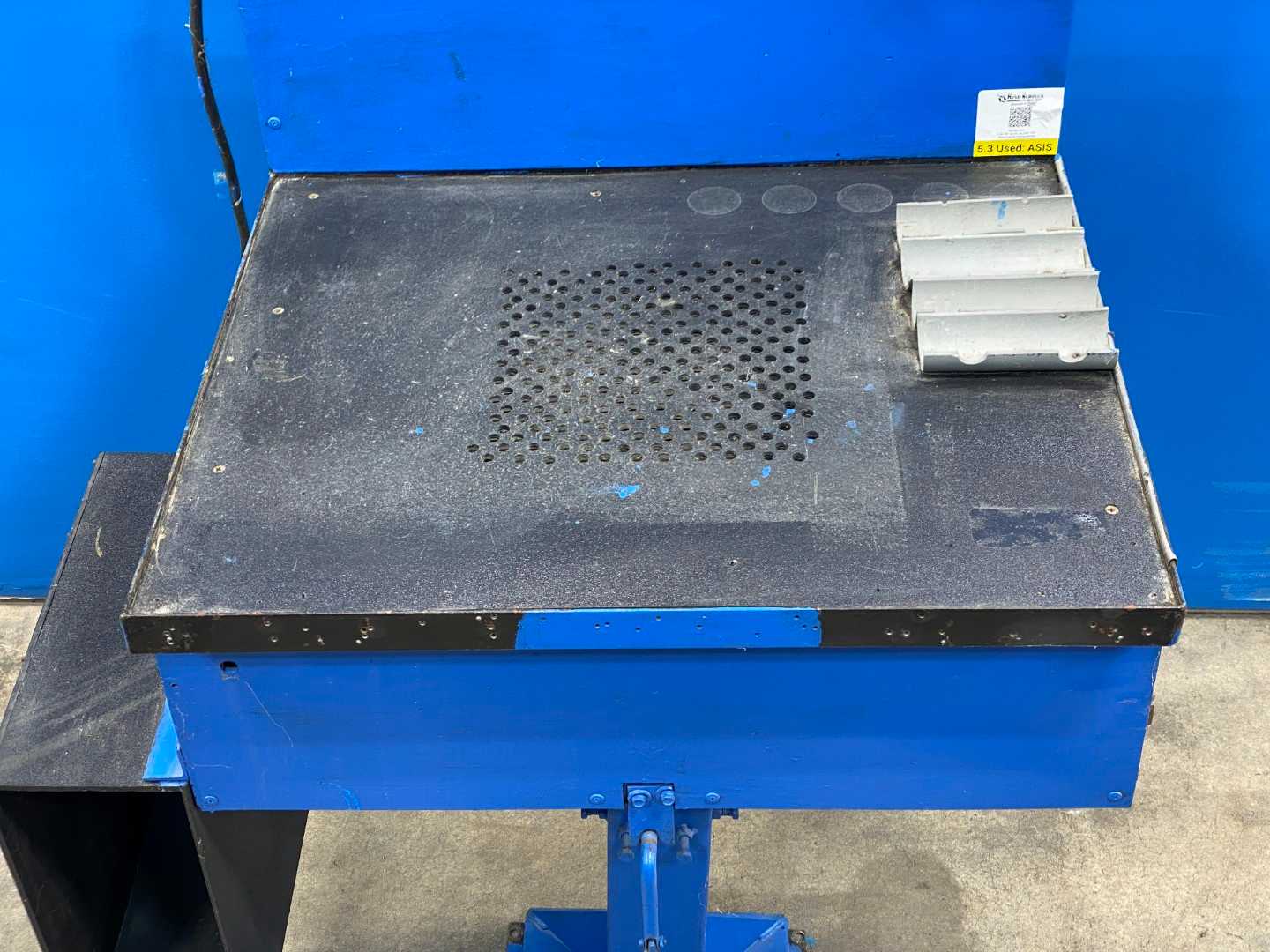 Blue Metal Work Table Station